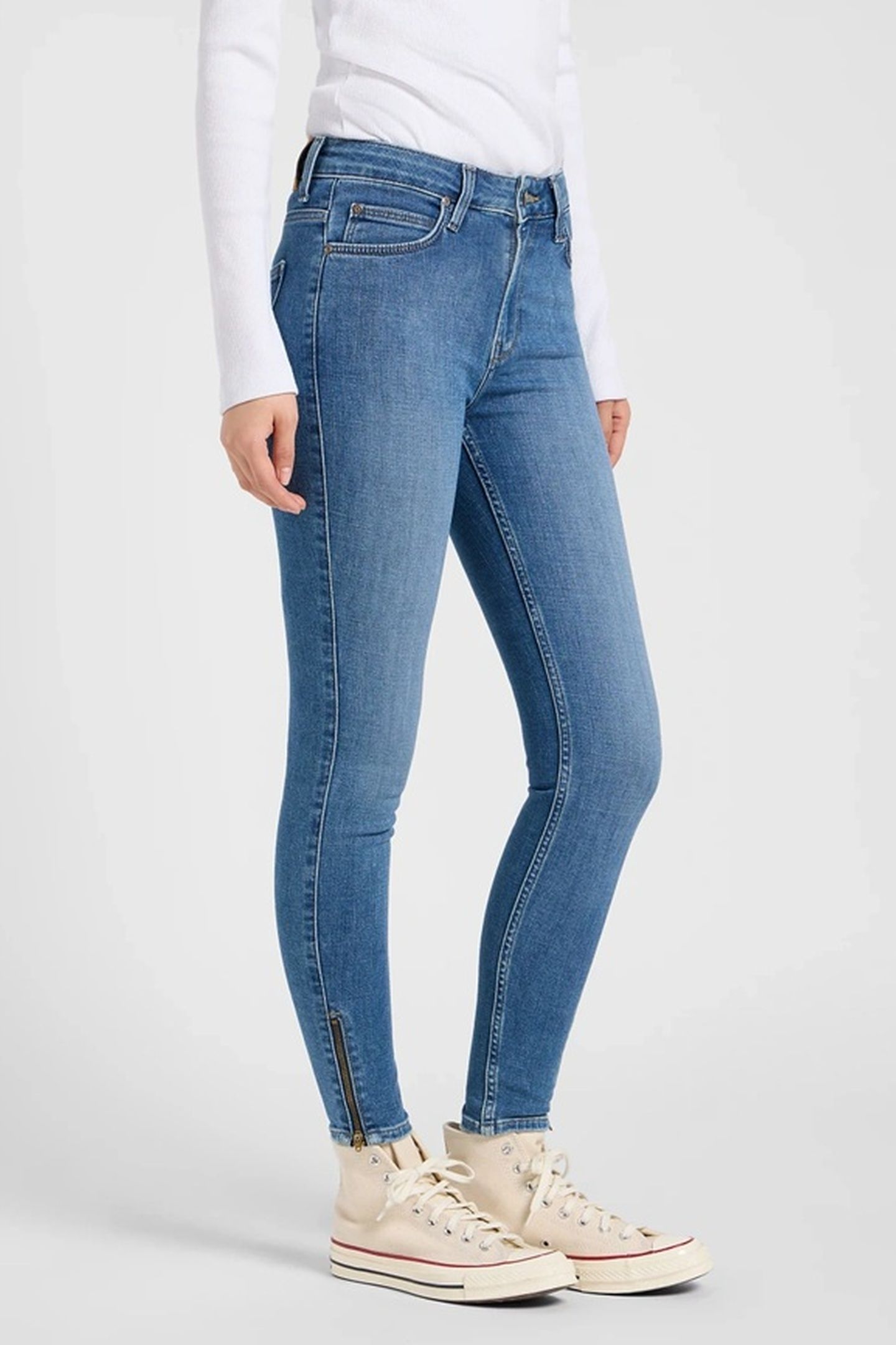 SCARLETT HIGH ZIP BLUE BUZZ JEANS 3