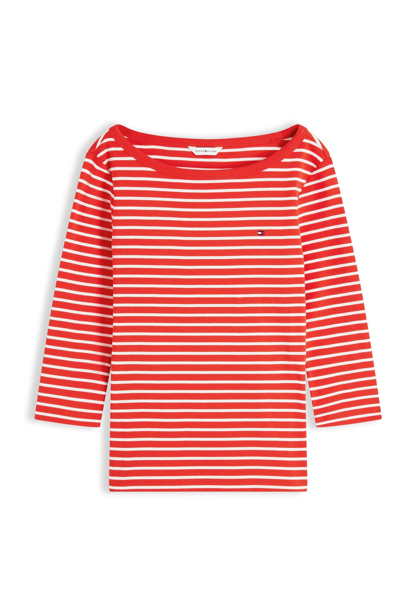 CODY BOAT-NECK 3/4 SLEEVE BRETON FIRE RED/ECRU 4