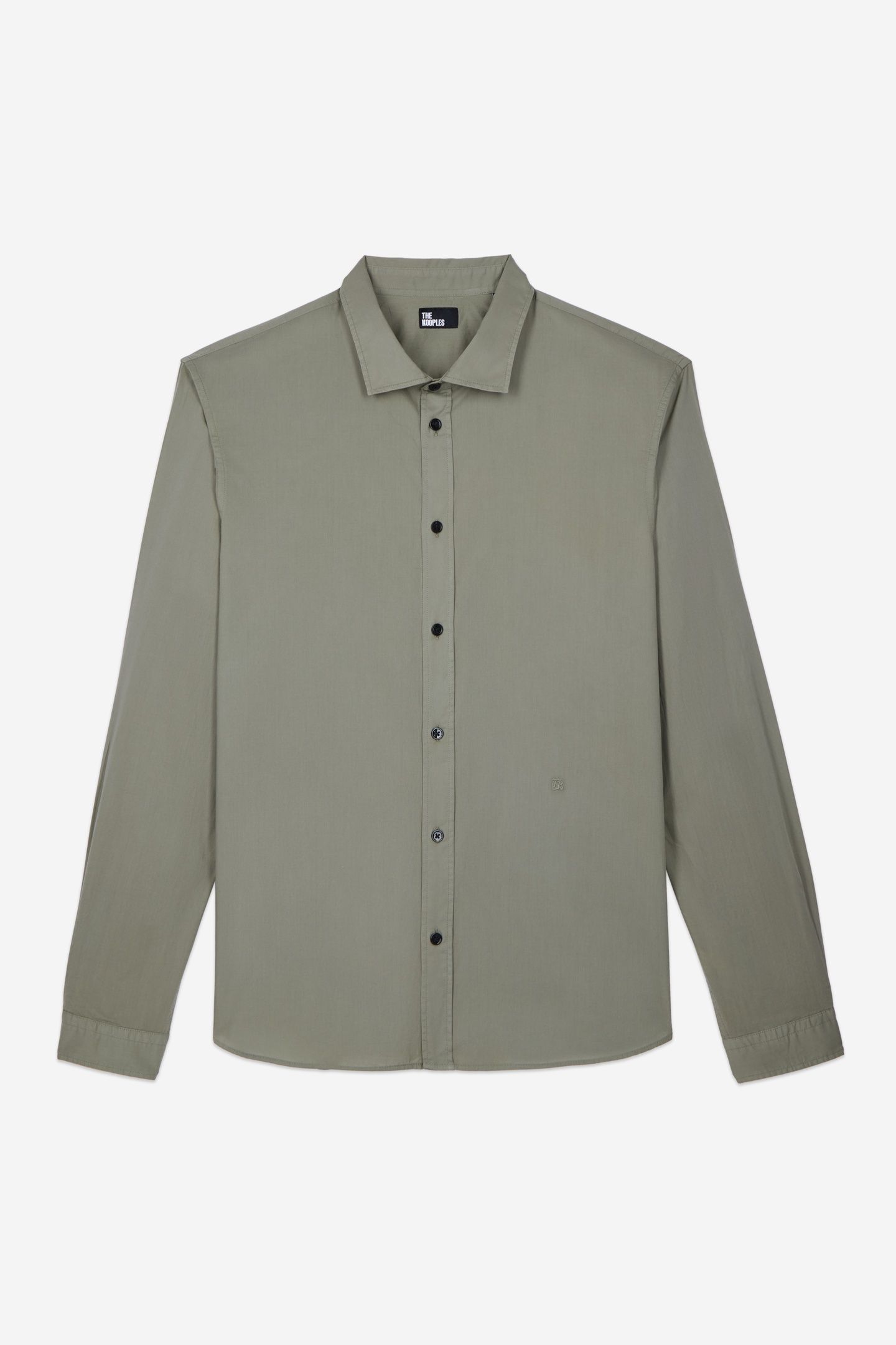 LONG-SLEEVED SHIRT WITH CLASSIC COLLAR WOOD KAKI 5