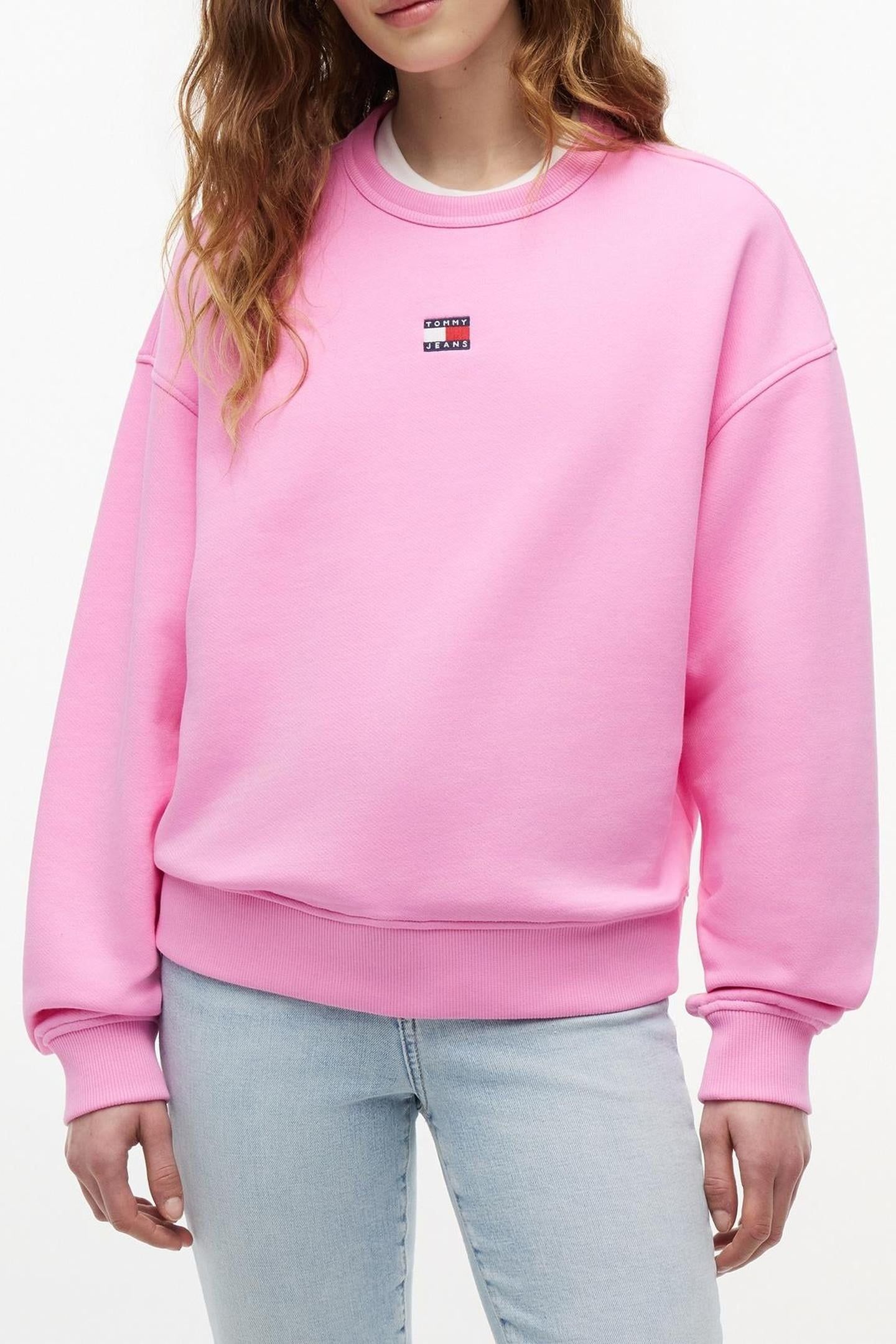 BOXY BADGE CREW PINK DAISY 1