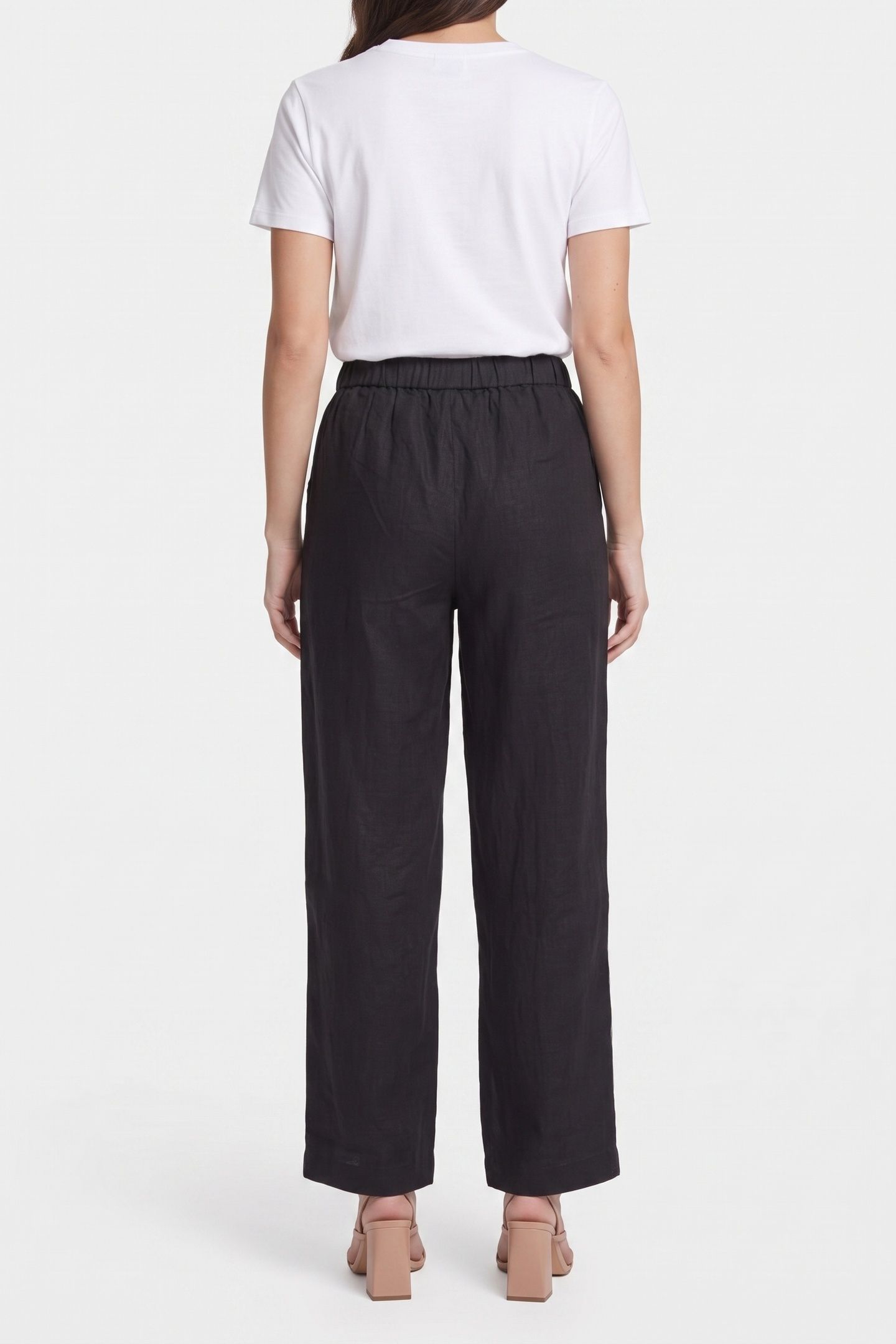 LUDVIG LINEN TROUSERS BLACK 2