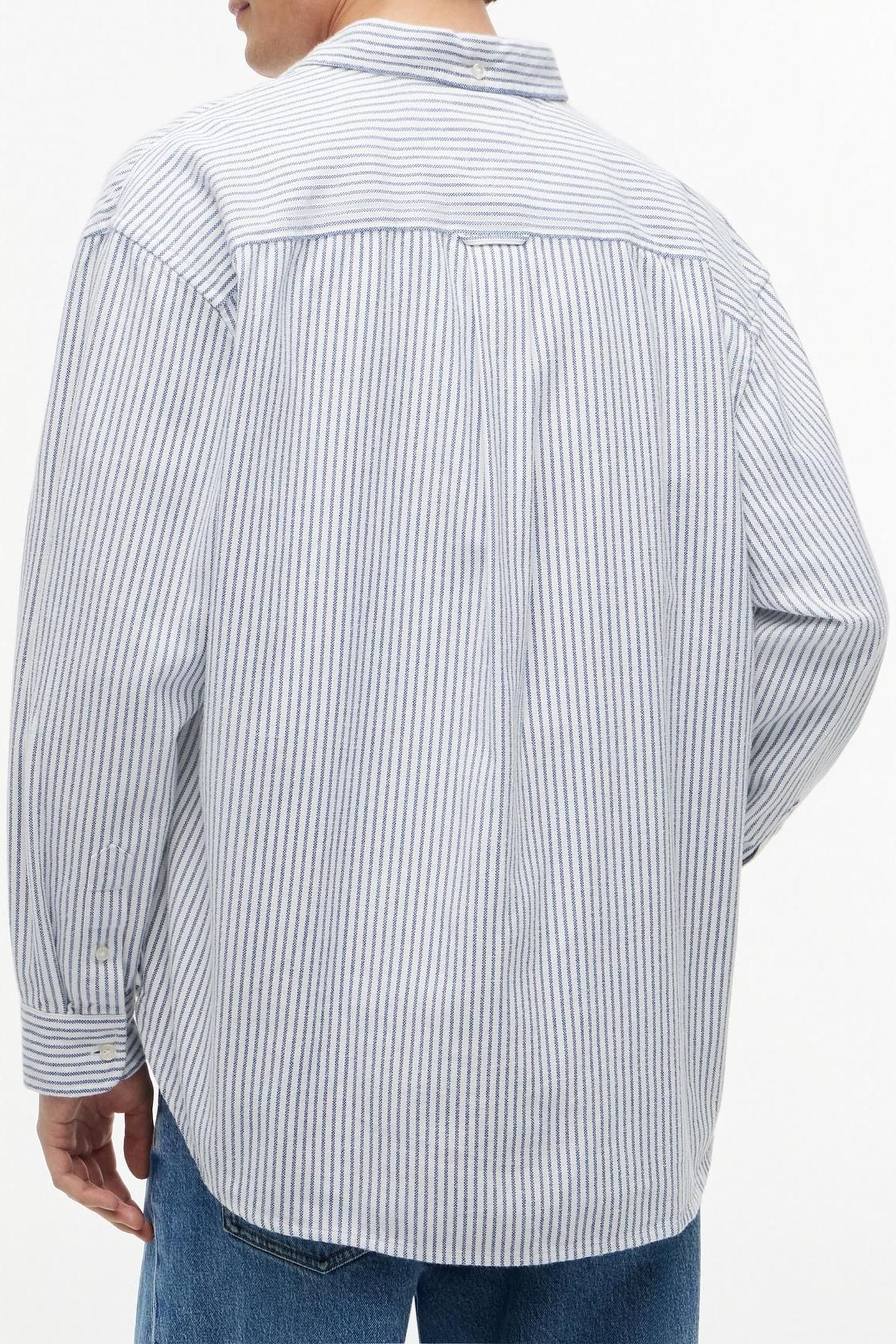 OVERSIZED STRIPE OXFORD PROVIDENCE BLUE 3