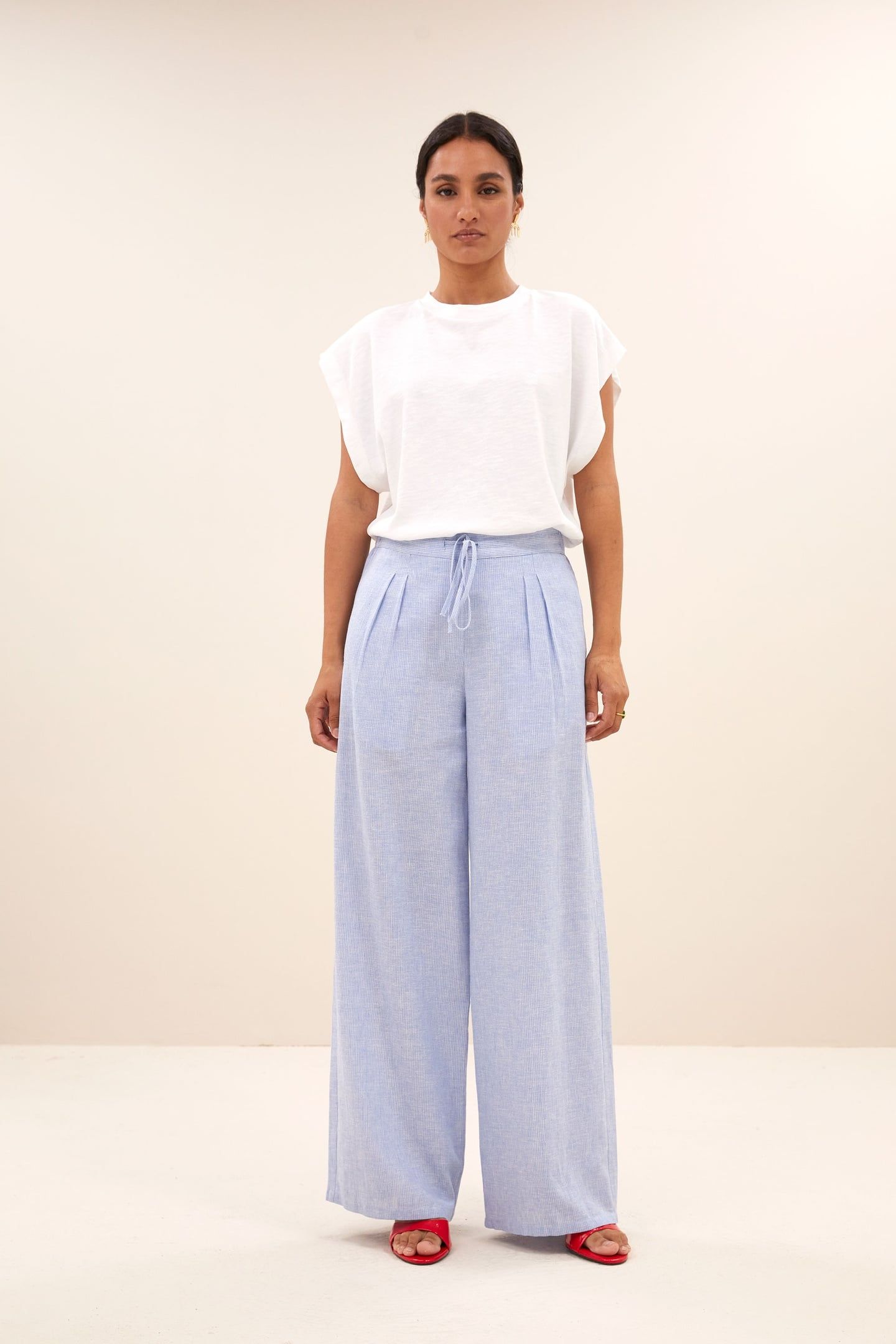 UMA PINSTRIPE PANTS SKY BLUE 1