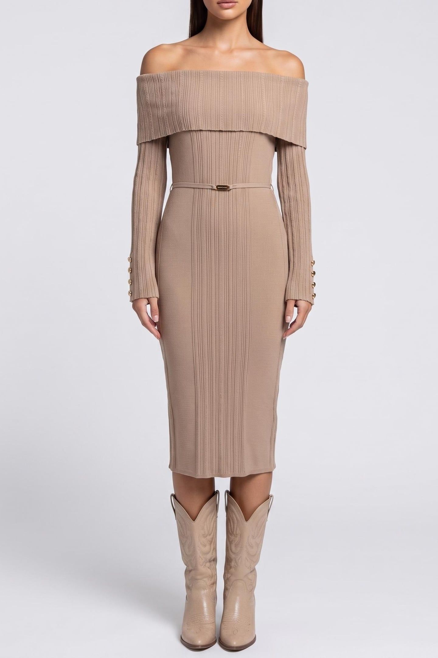 GIADA LS OFF SHOULDE NATURAL ALMOND 1