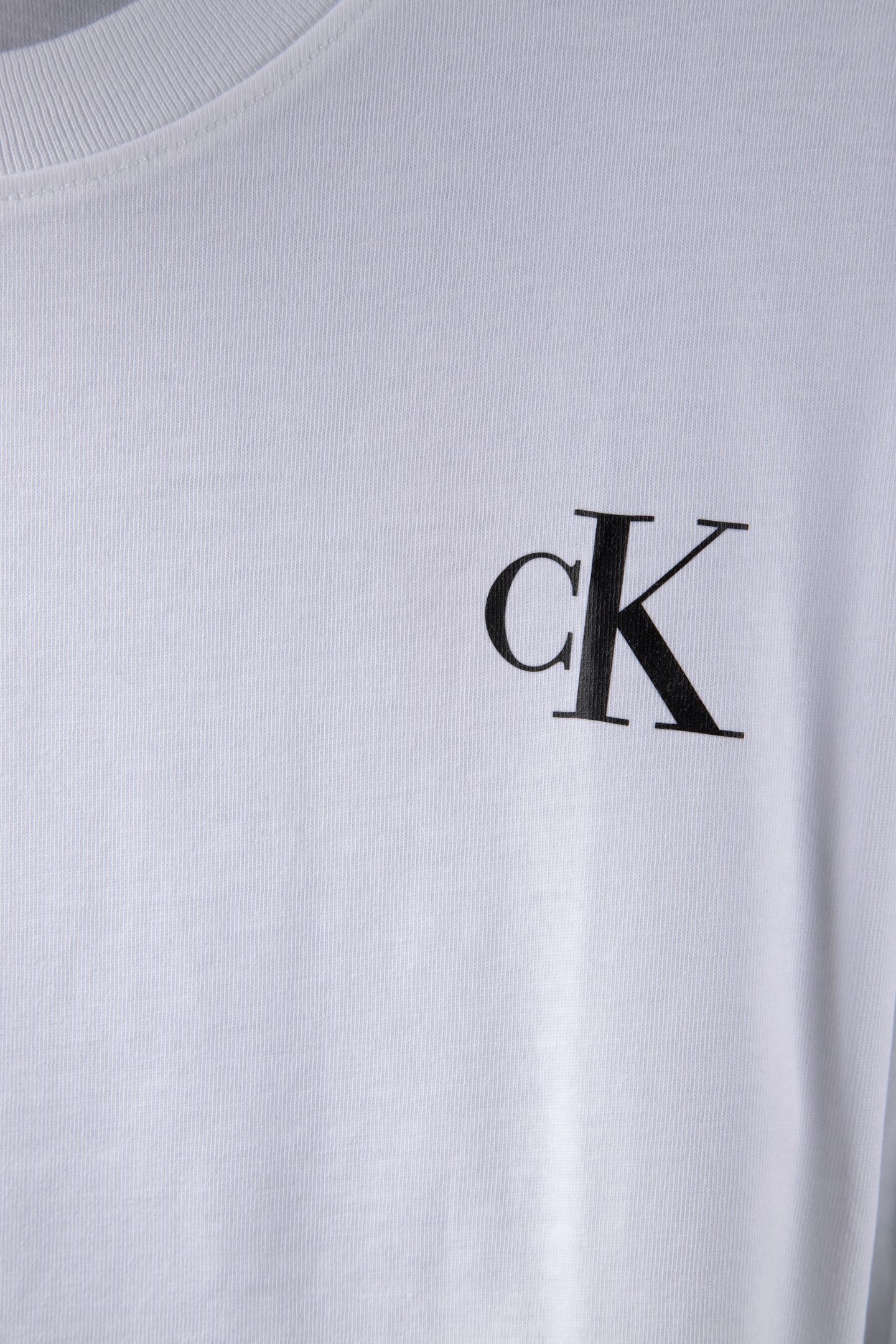 BOYS CHEST MONOLOGO LONG SLEEVE T-SHIRT BRIGHT WHITE/BLACK 6