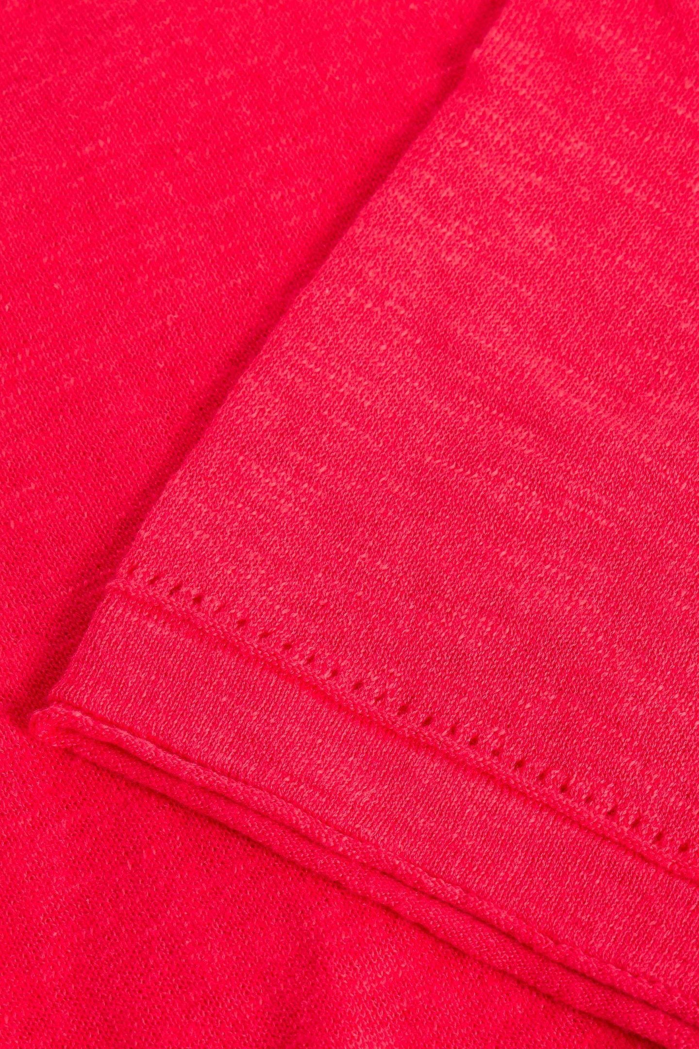 KATE LINEN BLEND TEE BRIGHT PINK 6