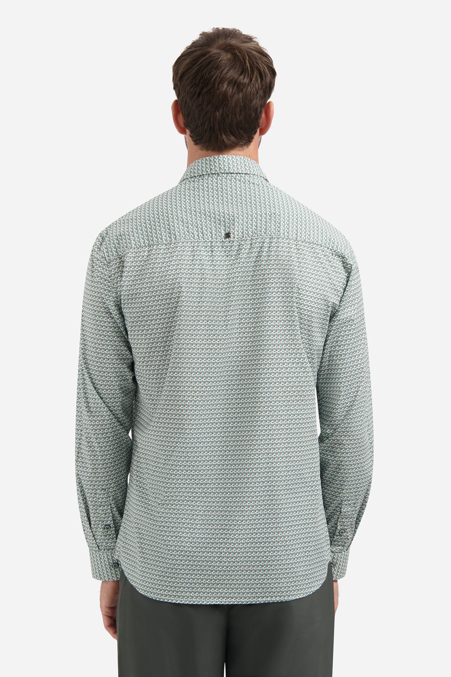 SHIRT STRETCH ALLOVER PRINTED SEABLUE 2