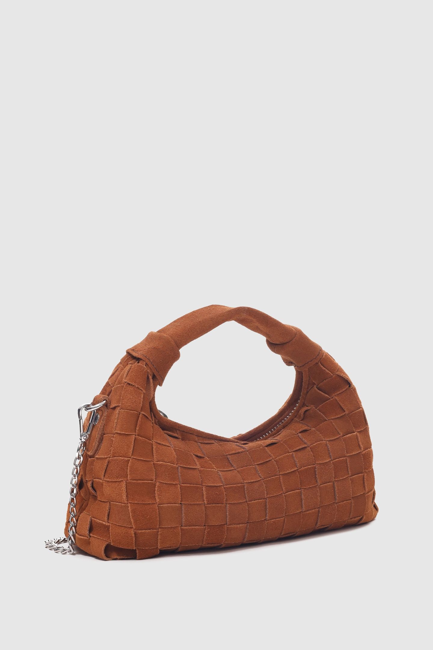 MINI DANDY BRAIDED SUEDE PECAN BROWN 3
