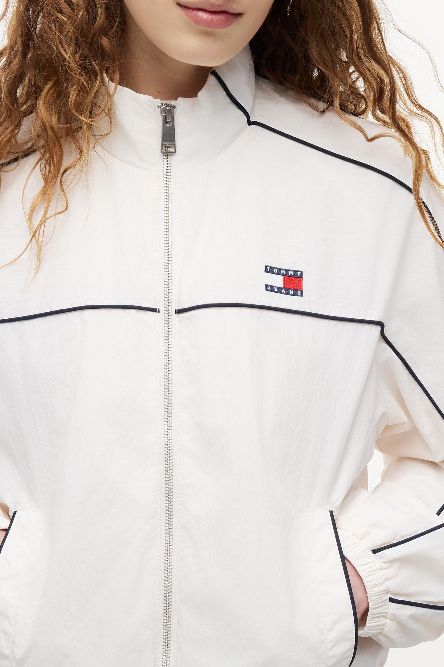 NYLON PIPING JACKET ANCIENT WHITE 5