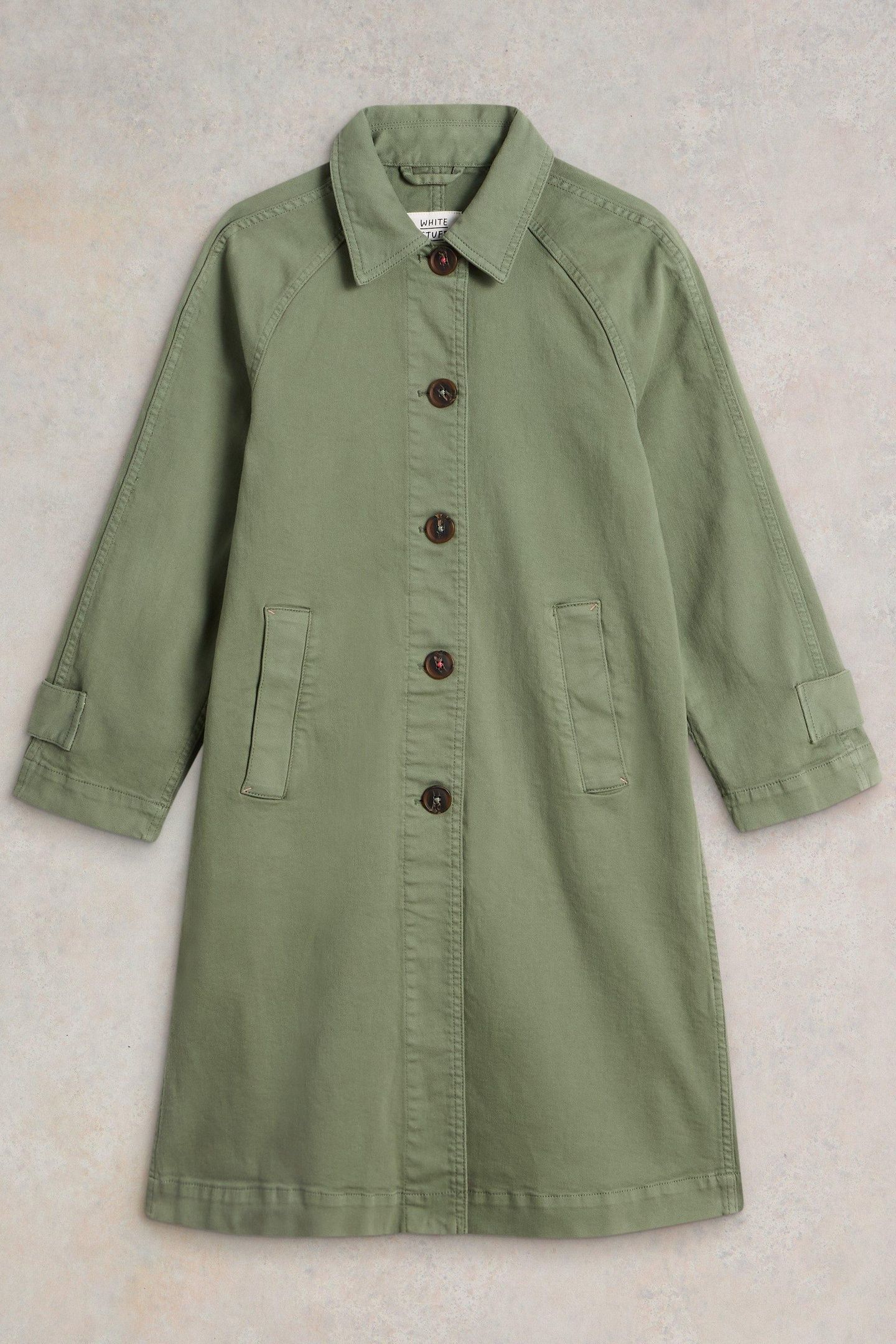 OAKLEIGH DENIM COAT MID GREEN 4