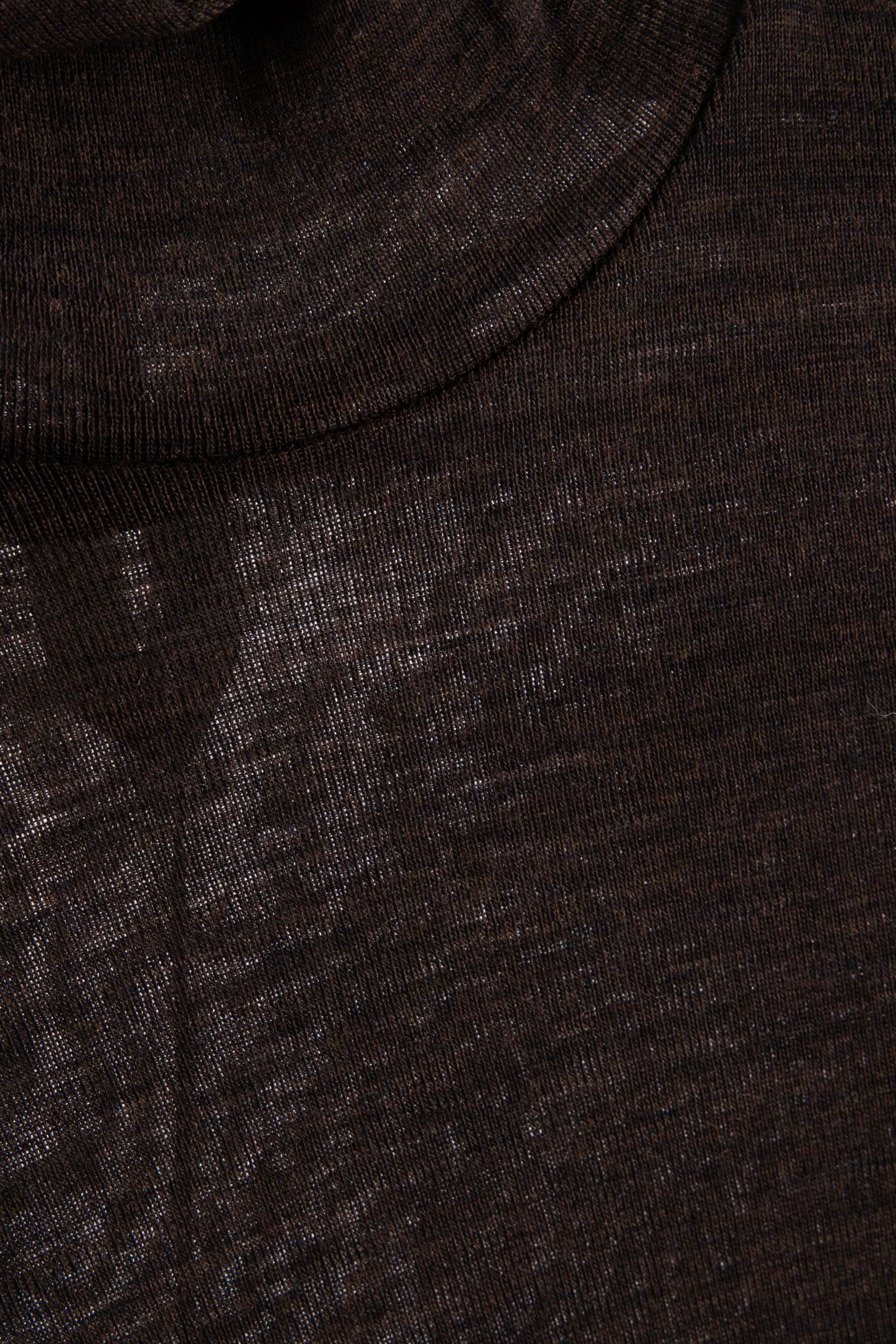 MALENA WOOL RIB TURTLENECK BROWN 4