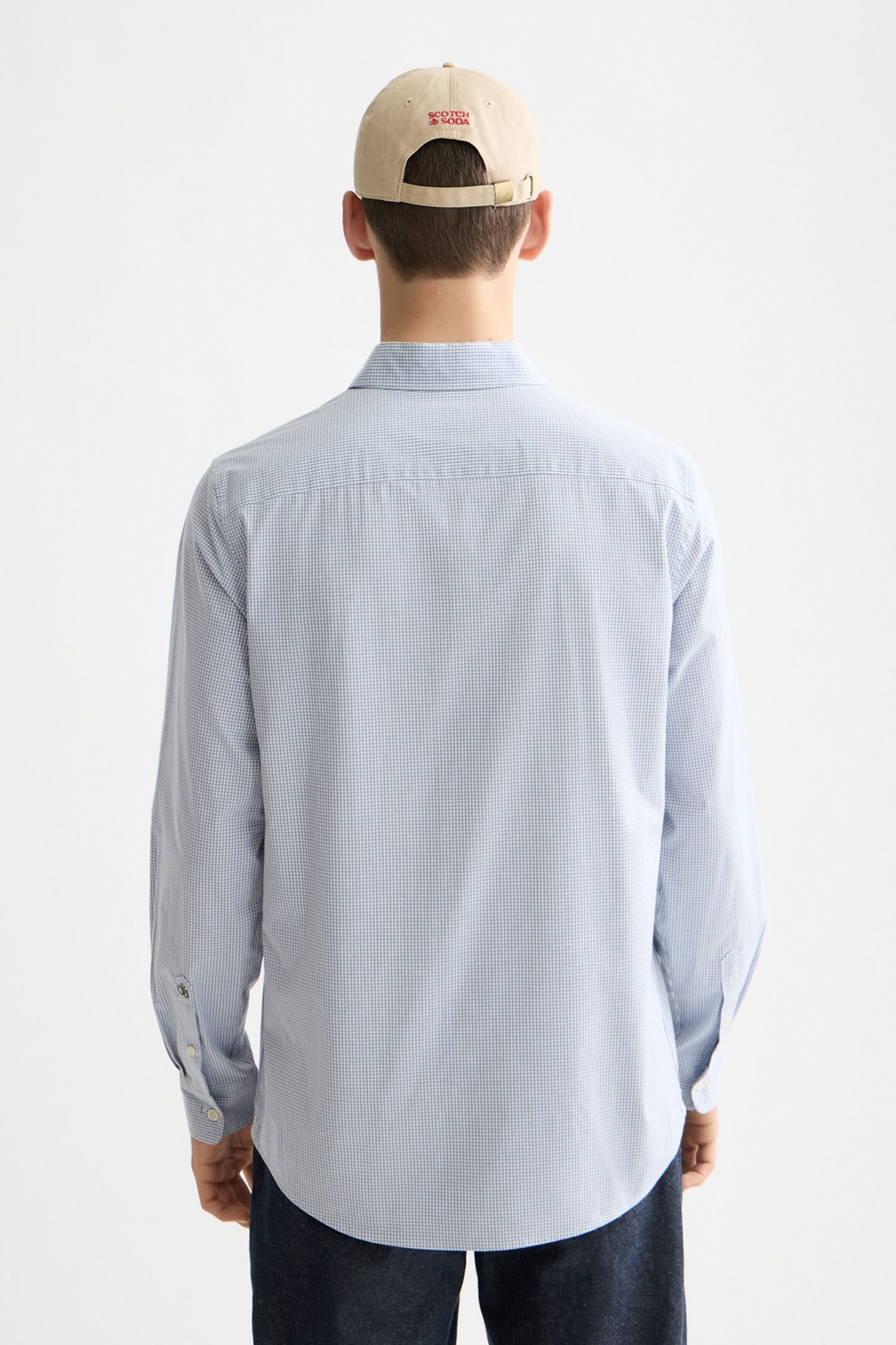 MICRO-CHECK POPLIN SHIRT FADED DENIM MICRO CHECK 3
