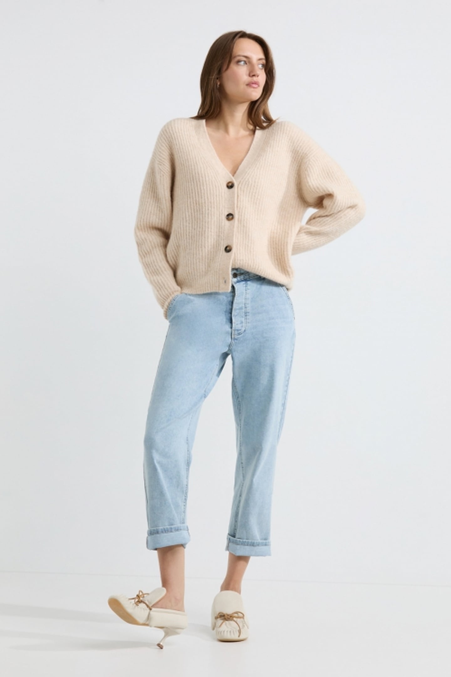ANNABELLA CARDIGAN SAND 1