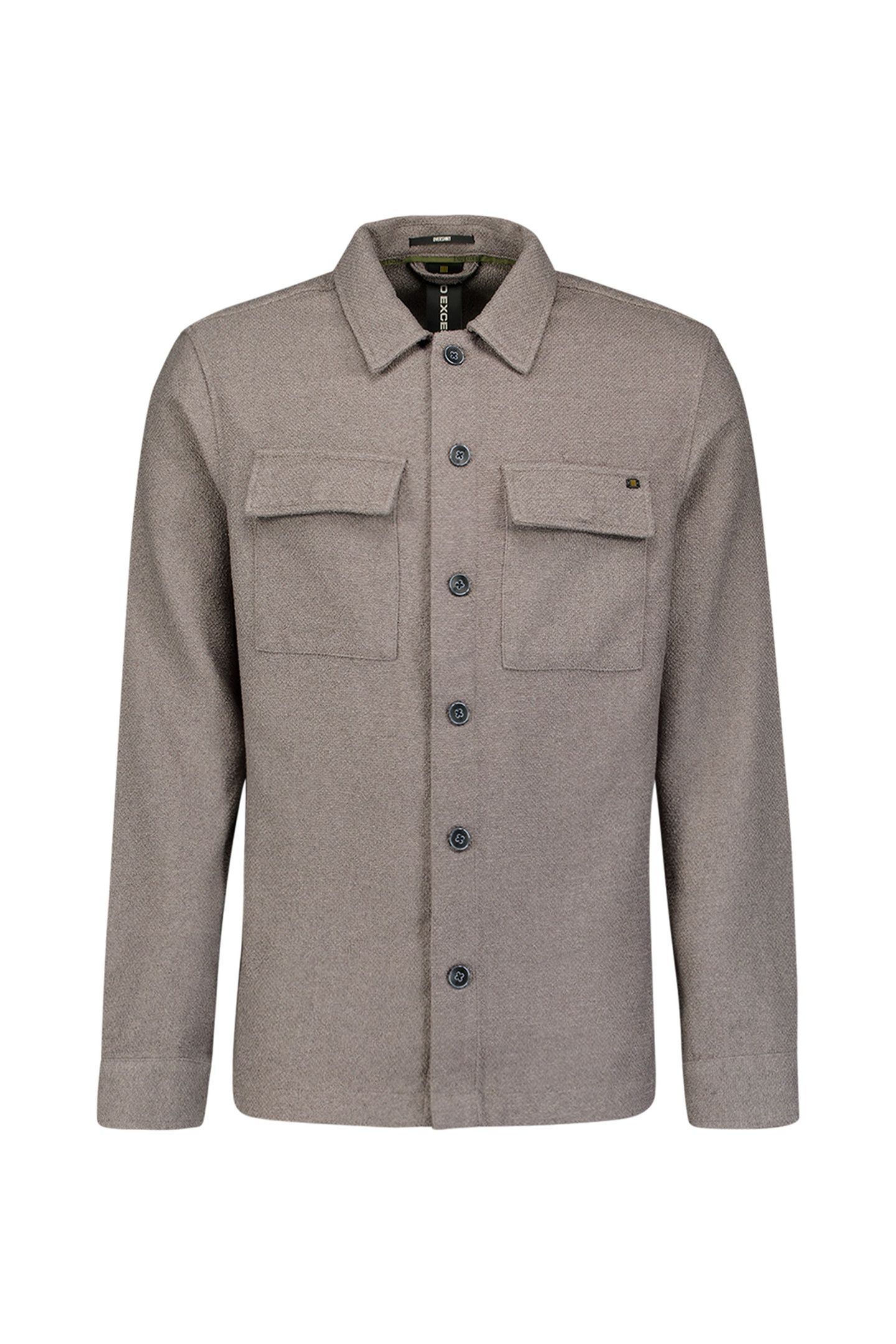 OVERSHIRT FULL BUTTON STRETCH GREY 4