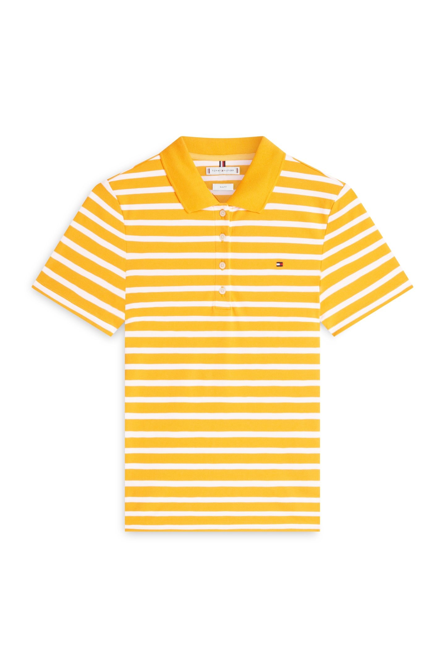 1985 SLIM PIQUE POLO BRETON STRIPE ORANGE FLASH/ECRU 4