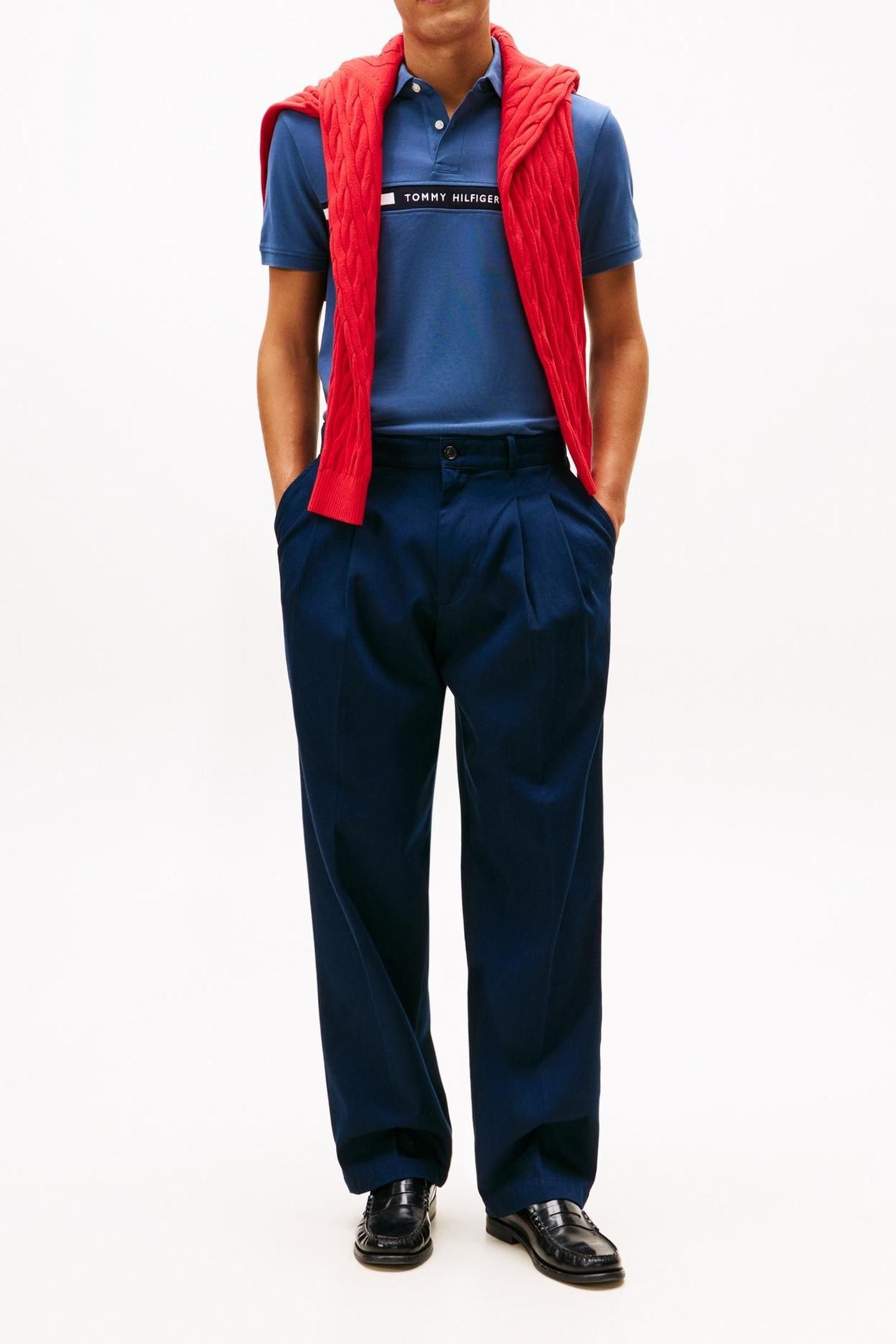 HILFIGER CHEST INSERT POLO AEGEAN SEA 2