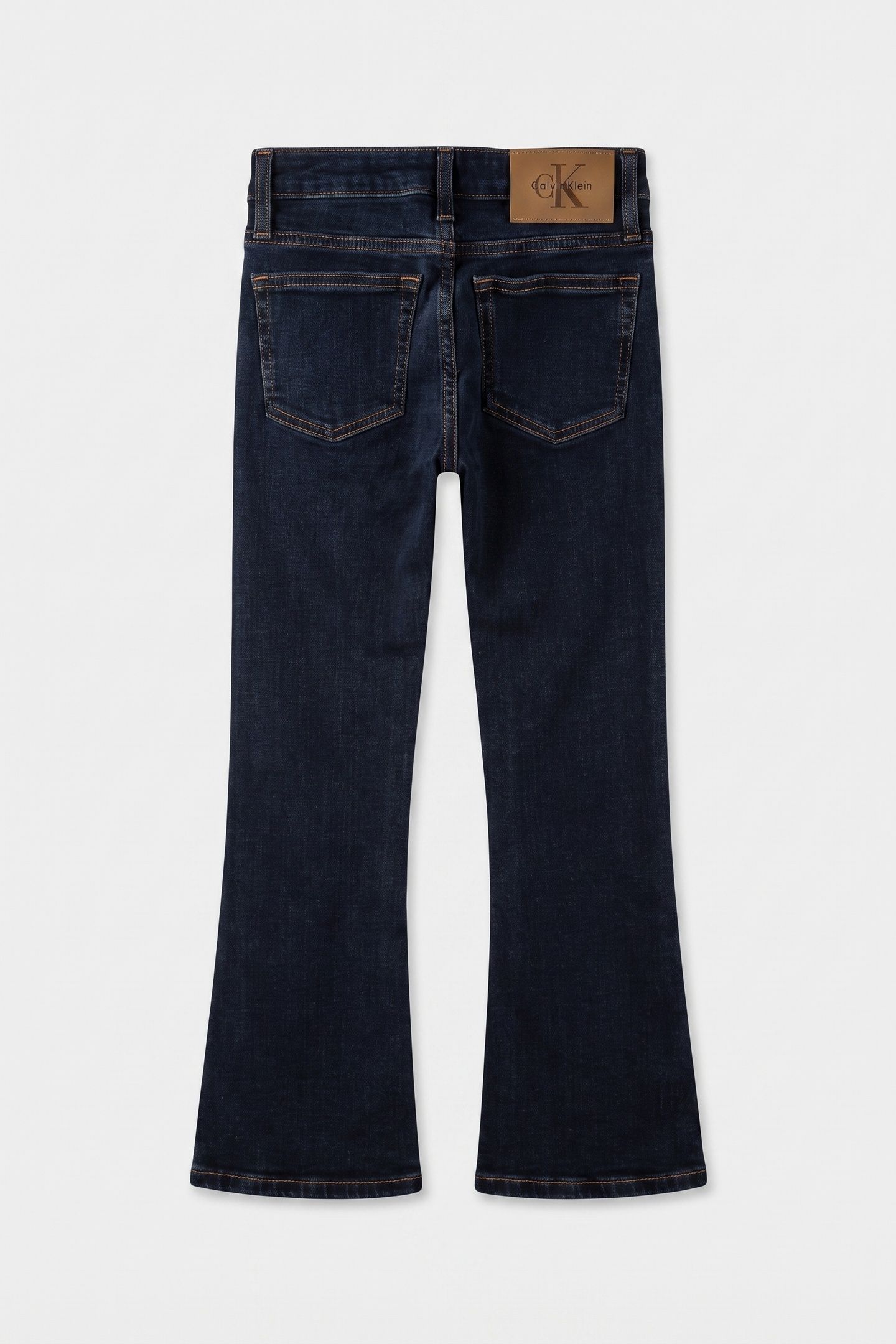 GIRLS FLARE ESSENTIAL BLUE WASH JEAN BLACK BLUE STONE WASH 3