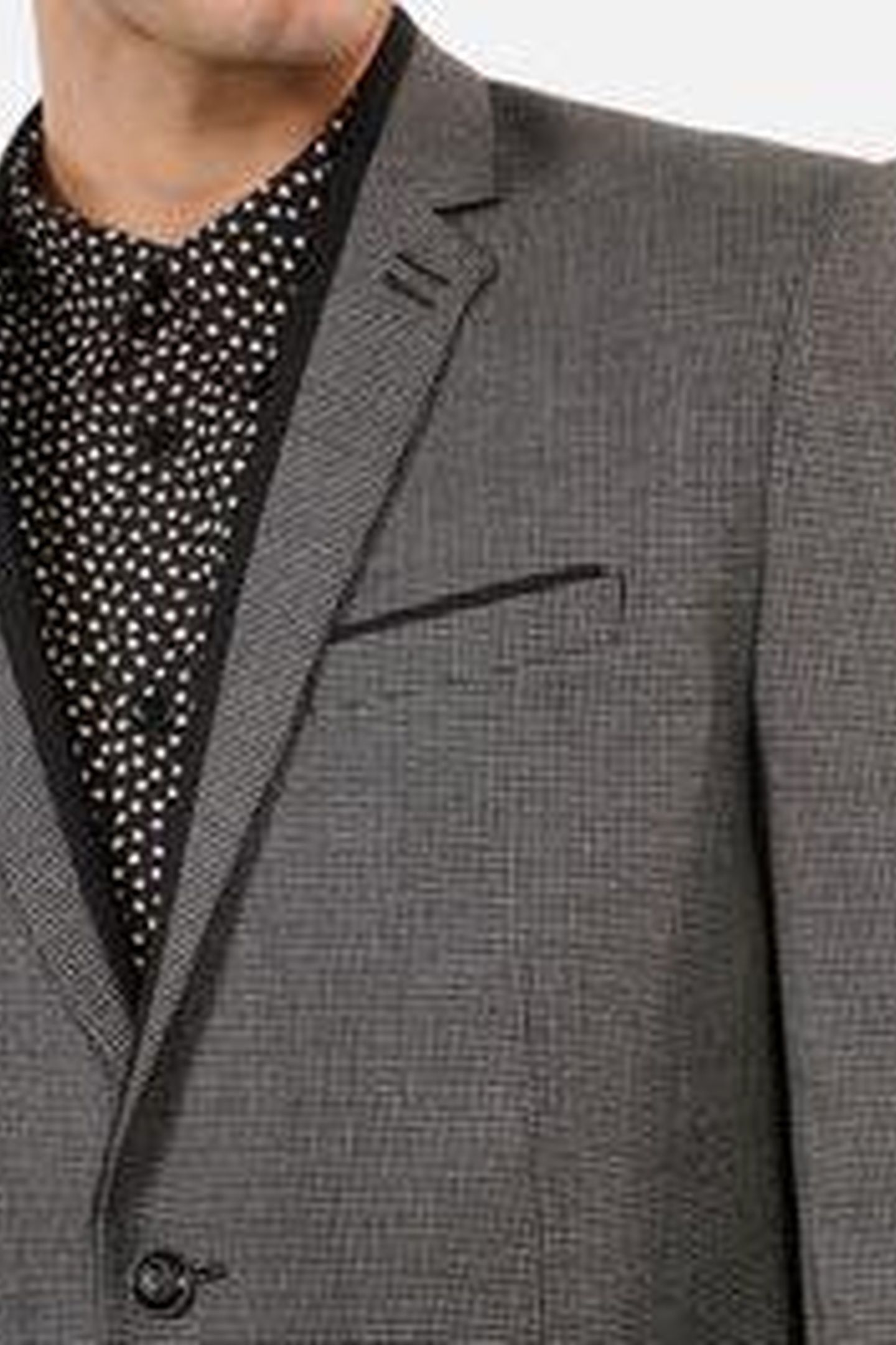 CLASSIC DOUBLE-SLIT SUIT JACKET + SKULL RIVET BLACK GREY 10