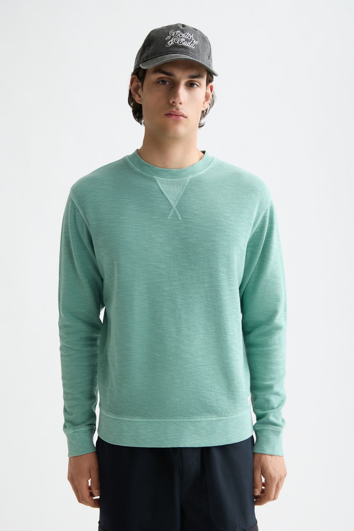 G/D STRUCTURED SWEATSHIRT AGATE GREEN 1