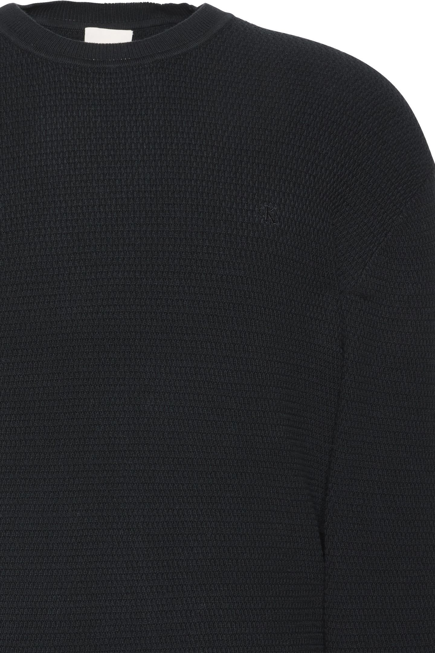 LS TEXTURE COTTON CREW NECK BLACK 8