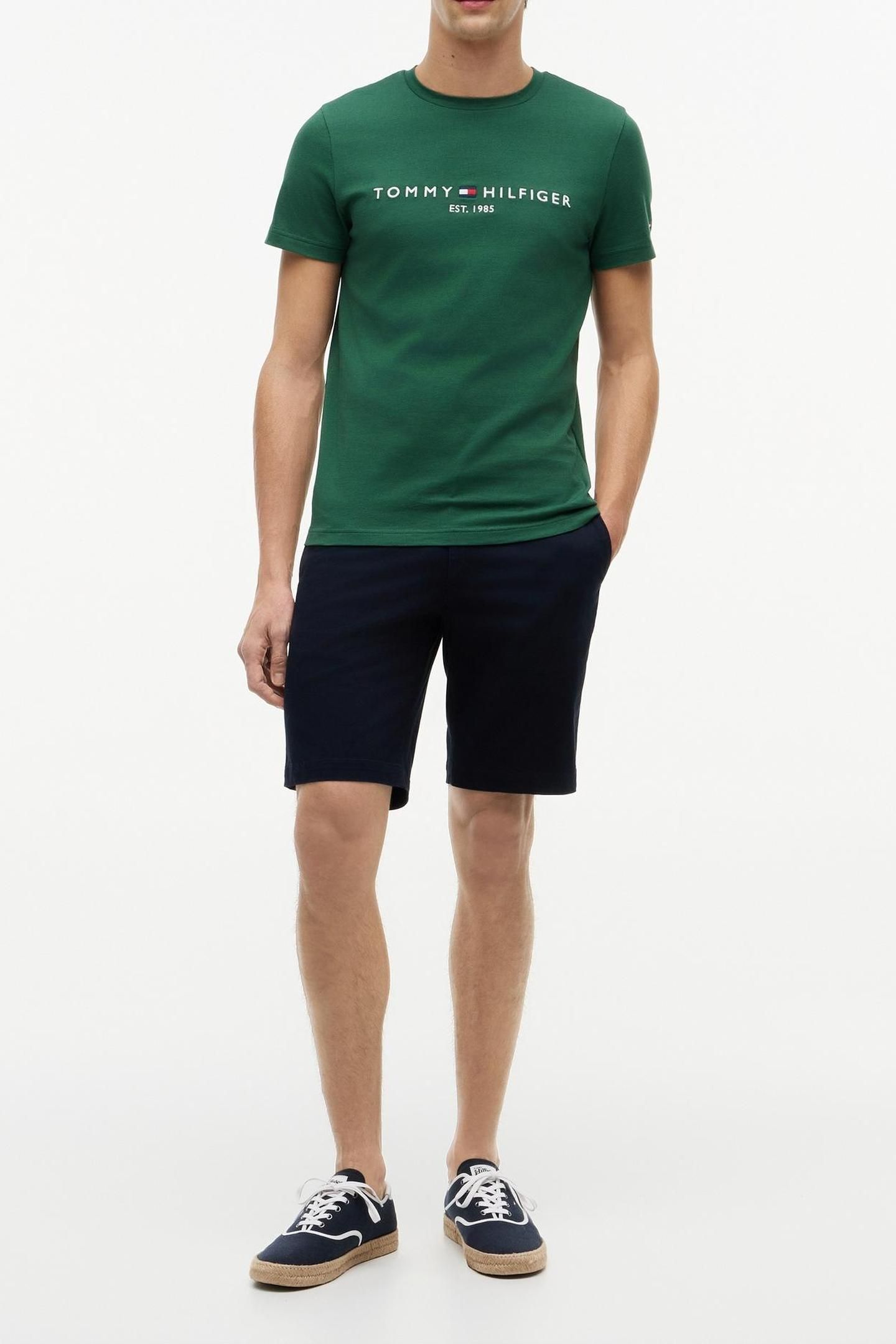 TOMMY LOGO TEE STREET GREEN 3