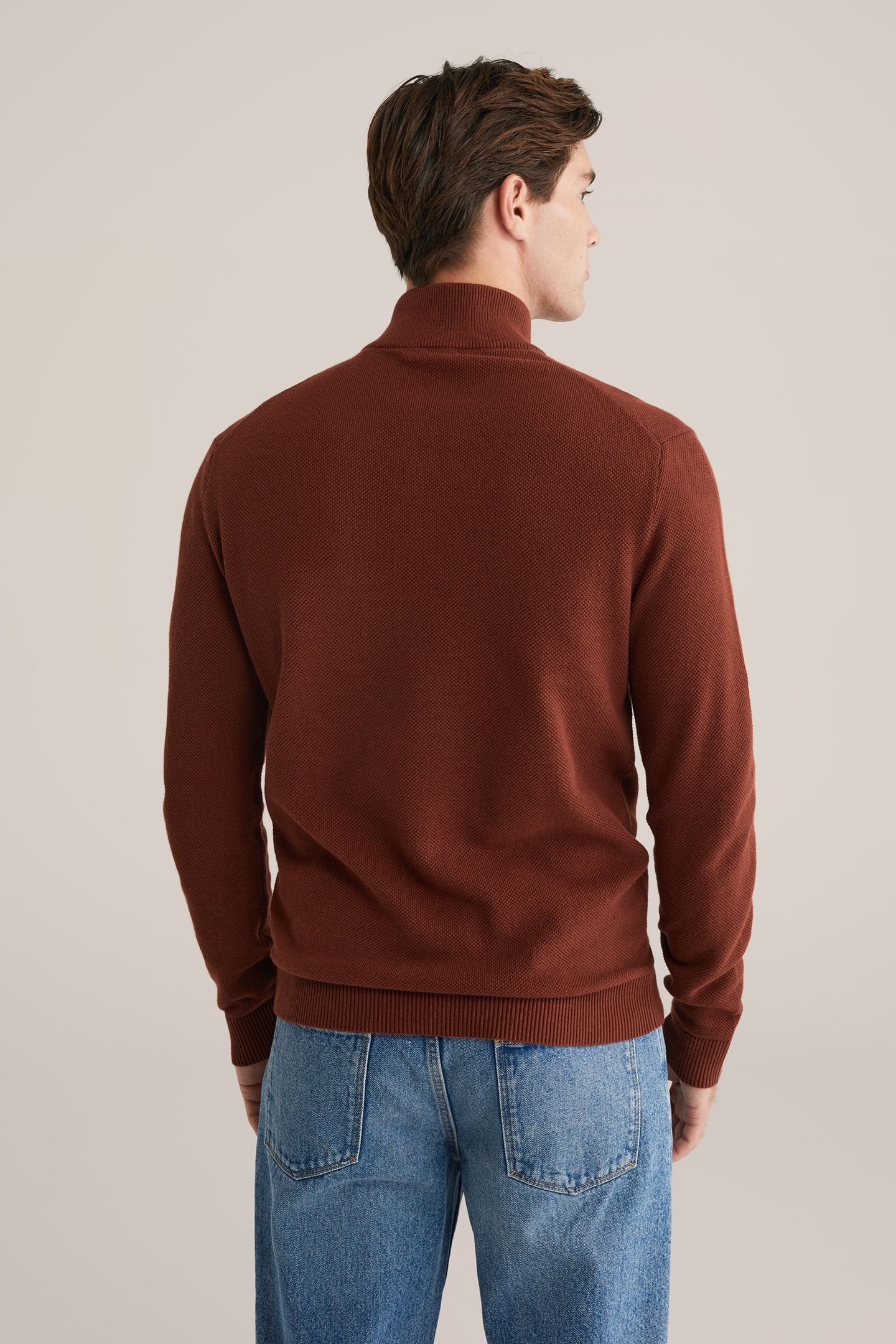 HALFWAY ZIPPER RUST BROWN 3
