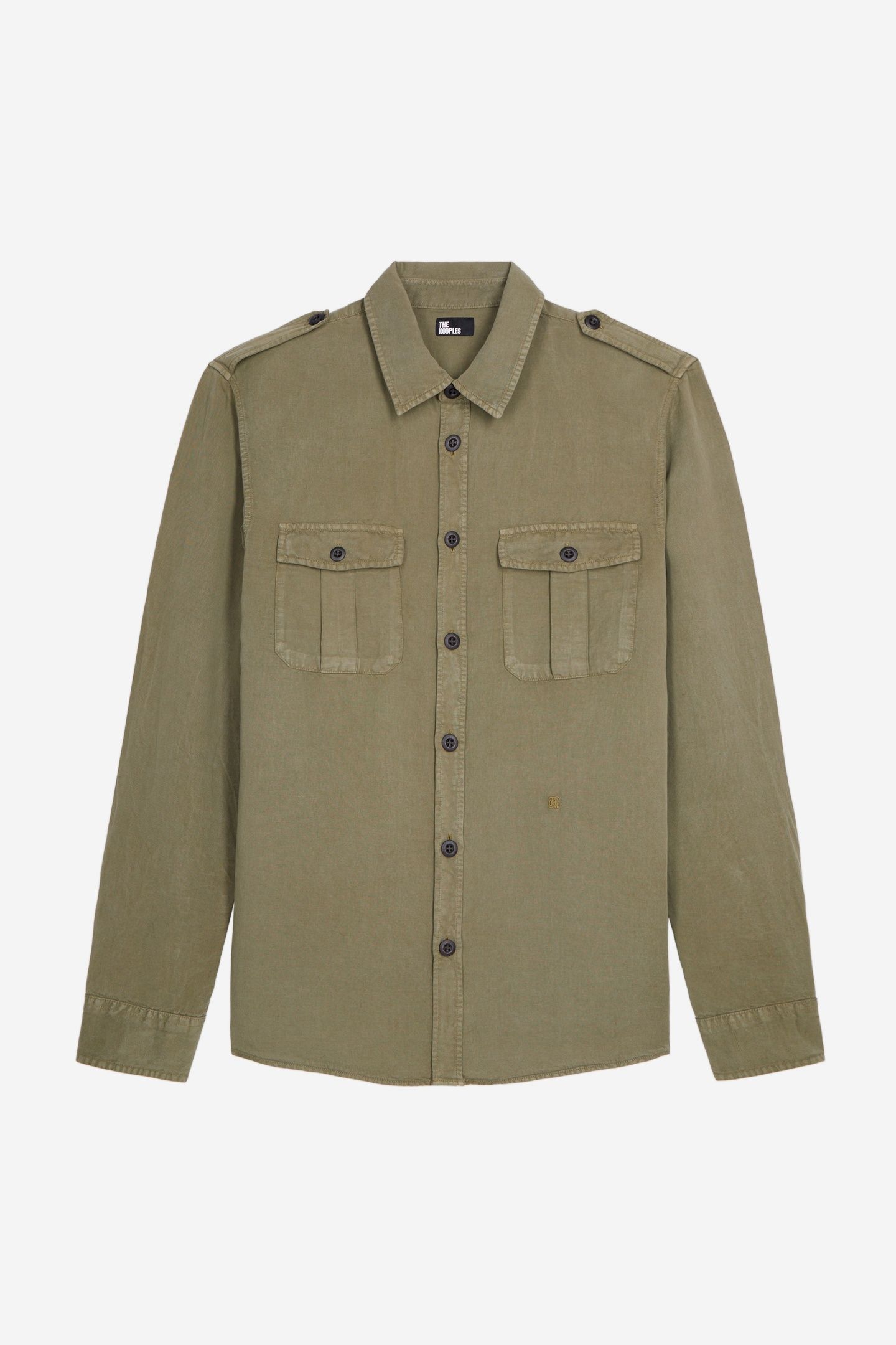 MILITARY SHIRT WITH PATCH POCKETS KAKI 5