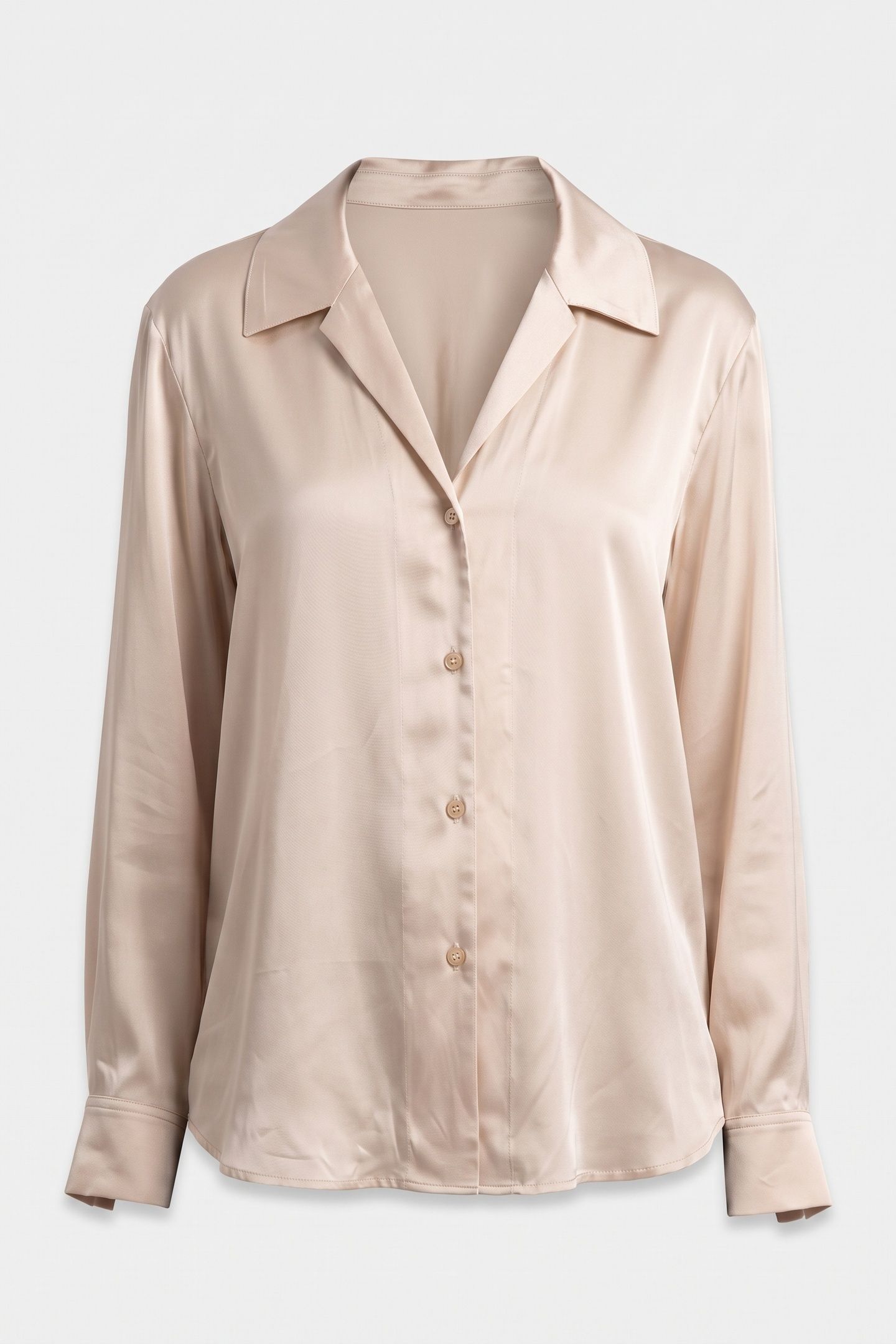 LEMMY SATIN SILK SHIRT BEIGE 4