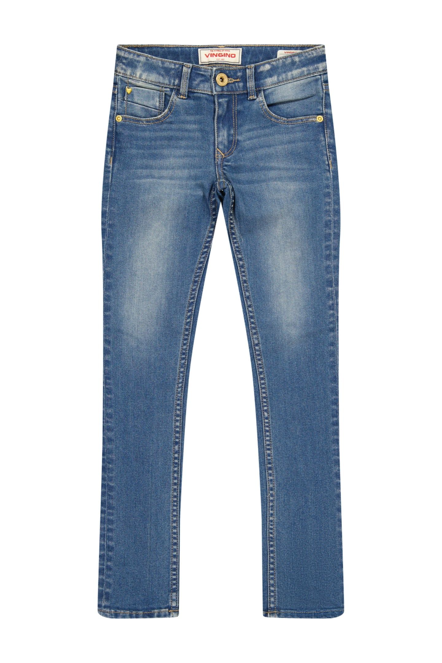 GIRLS ALICE JEANS MID BLUE WASH 1