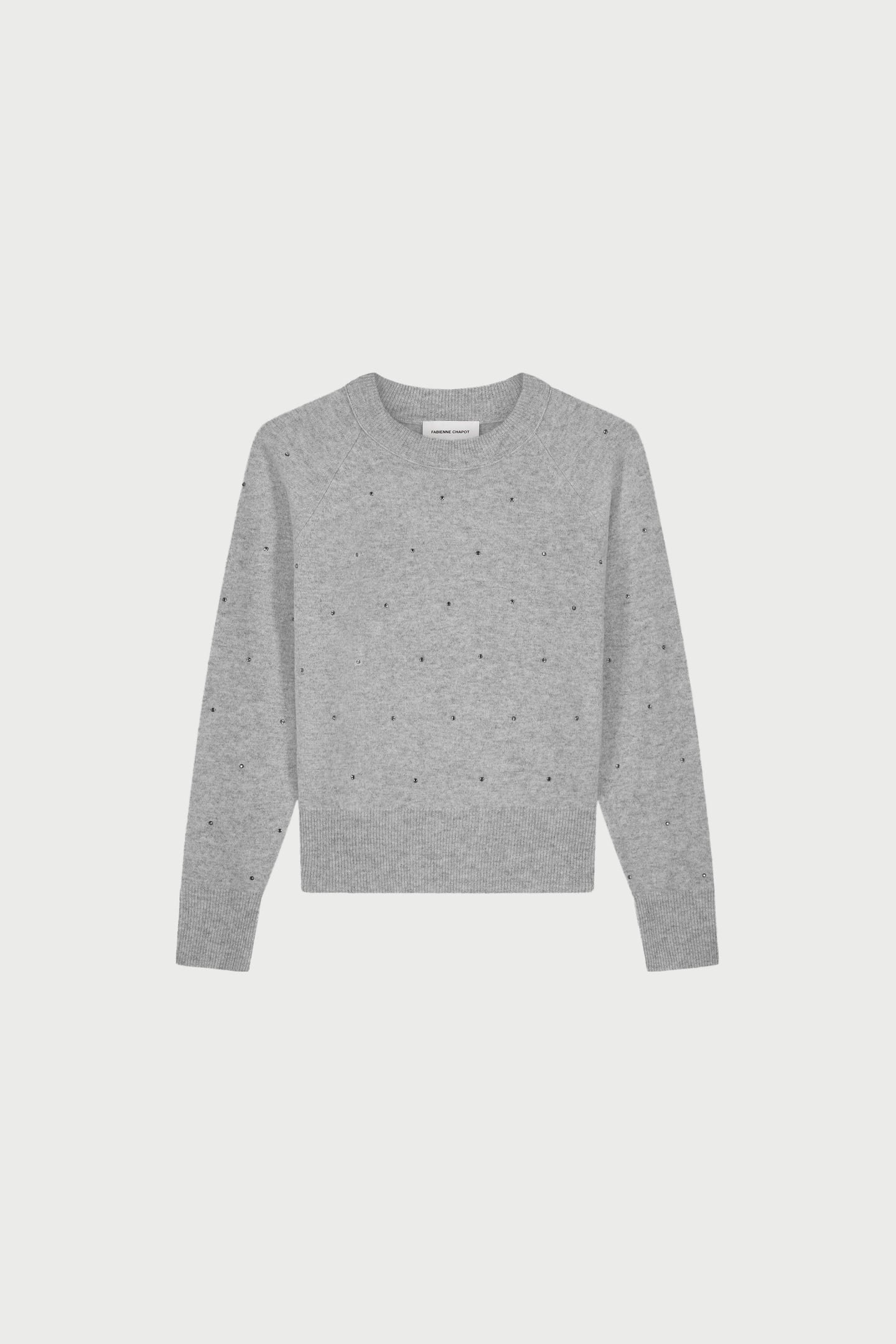 LIDI RHINESTONE PULLOVER GREY MELANGE 4