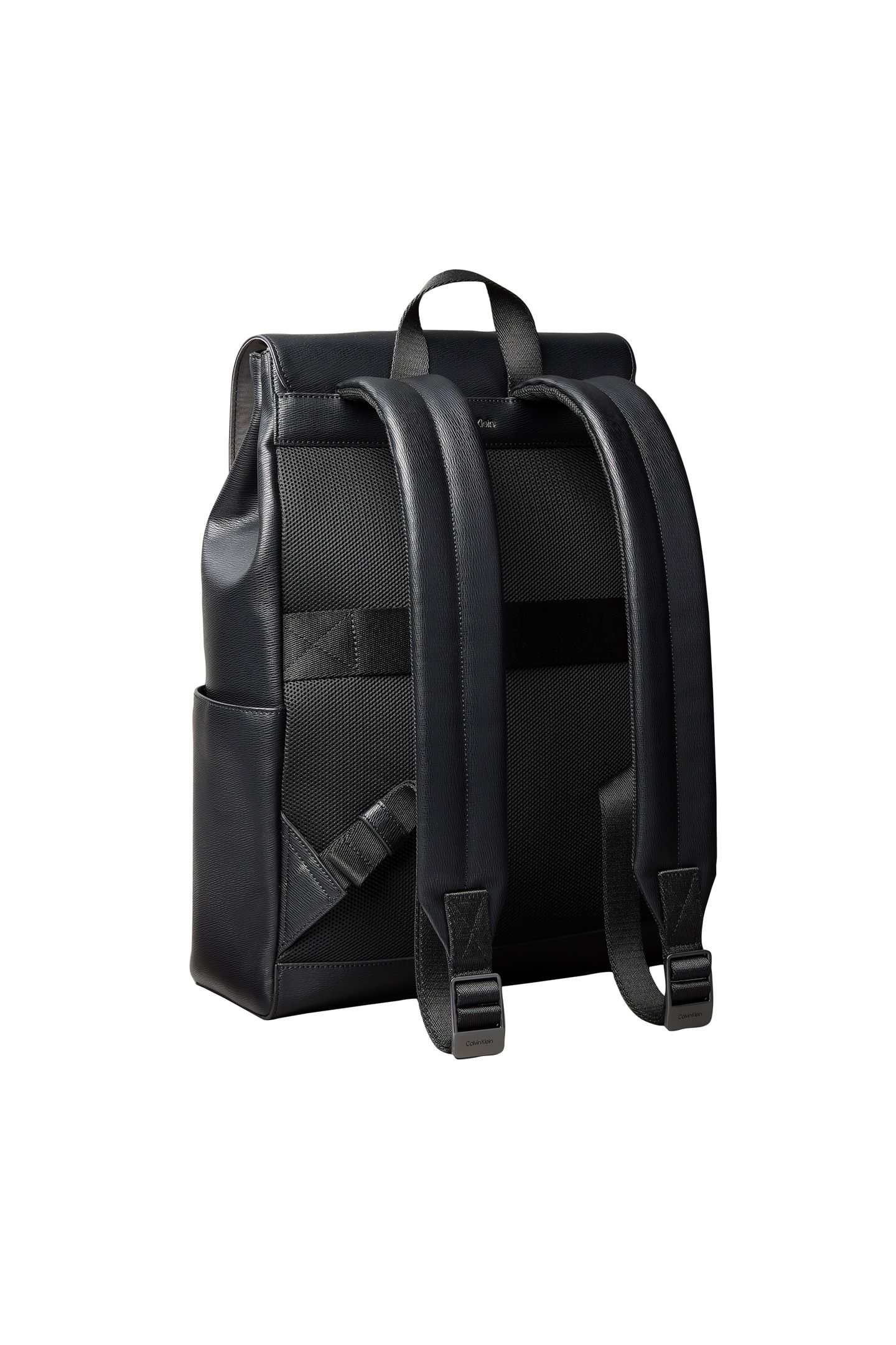 EMBLEM HARDWARE FLAP BACKPACK BLACK 2