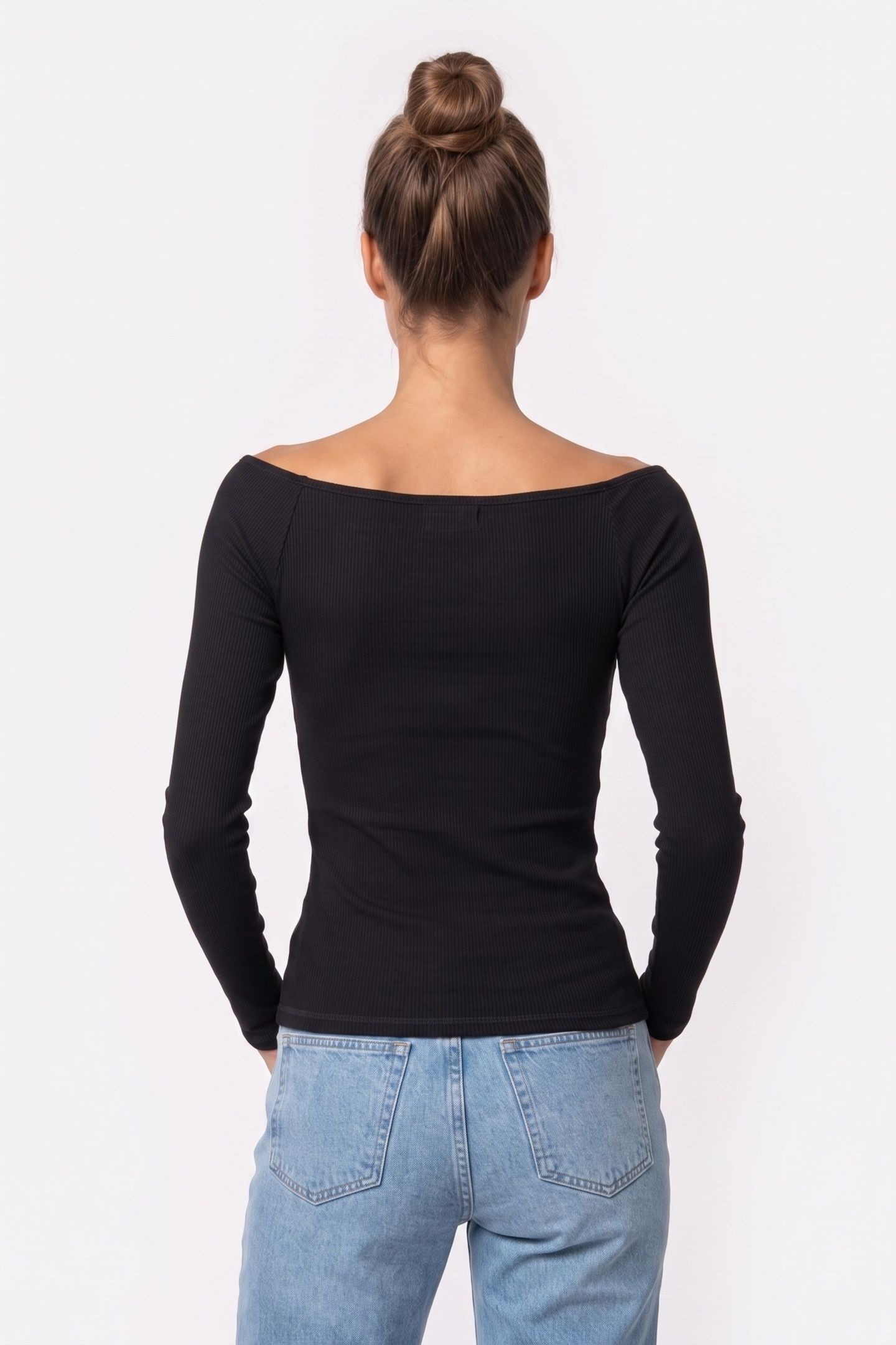MANANA OFF SHOULDER TOP BLACK 2