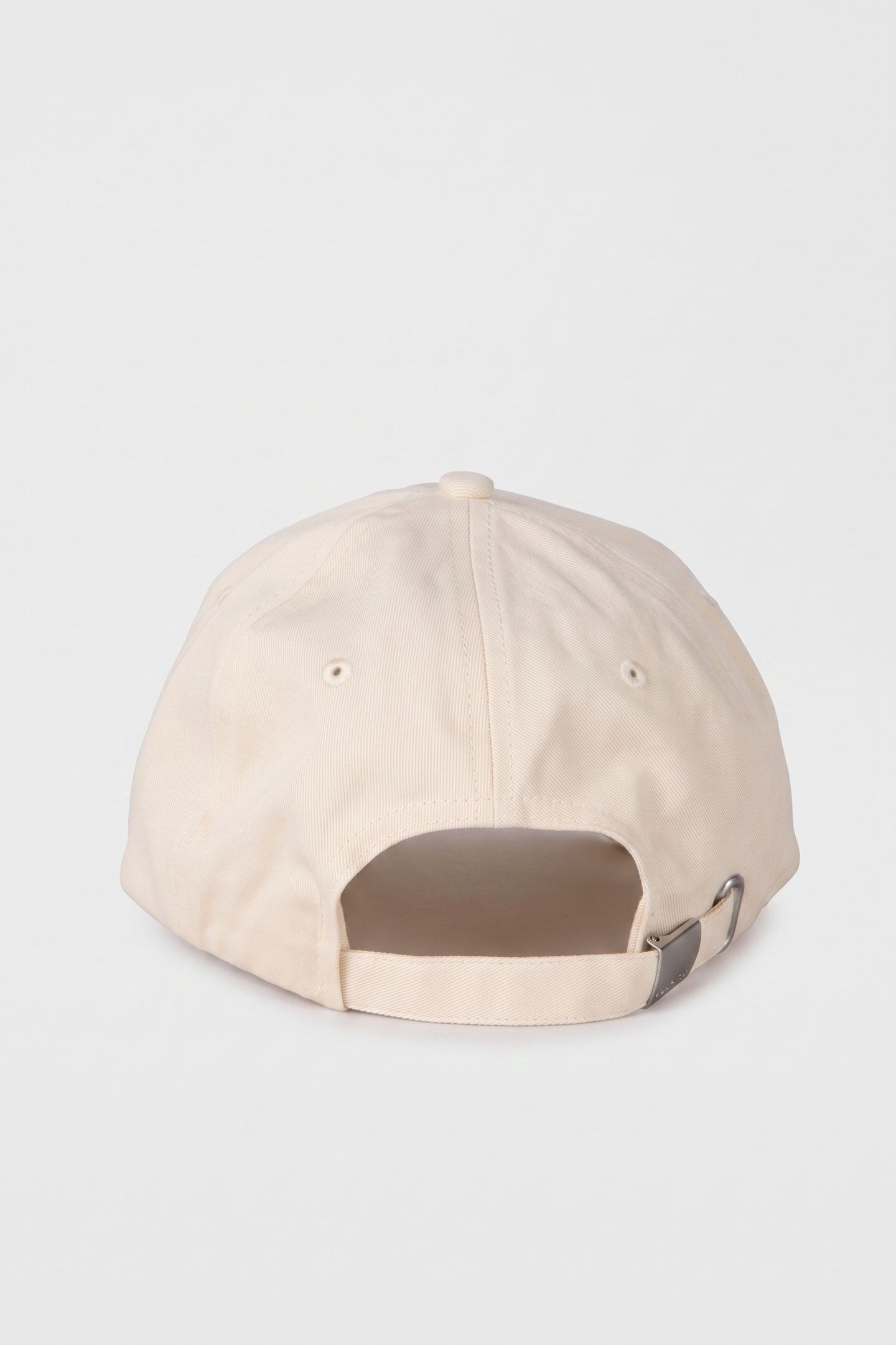 COTTON TWILL CAP WITH HARDWARE CLASP BONE WHITE 2