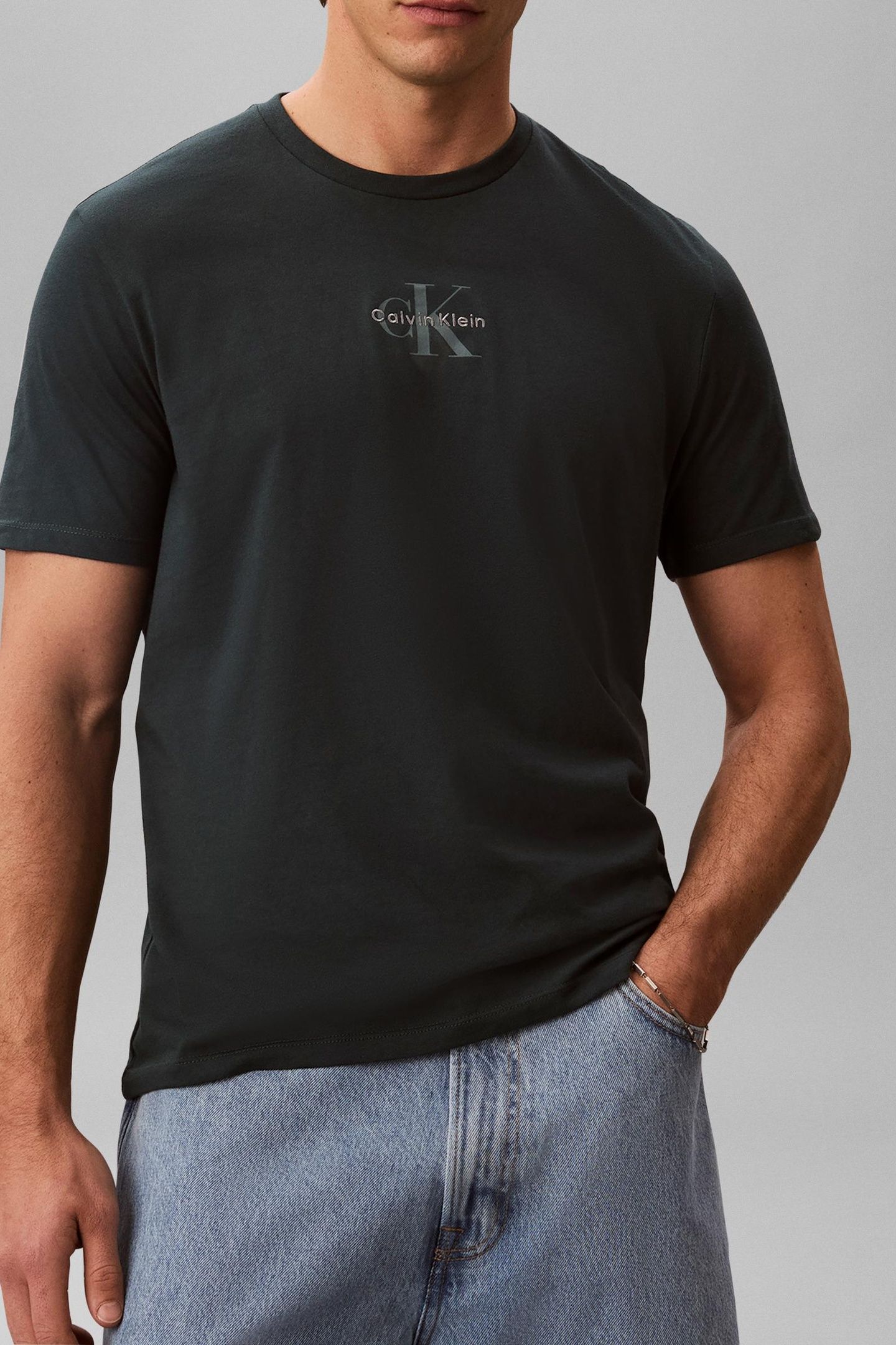 SS 30S MICRO MONOGRAM TEE NEARLY NAVY 2