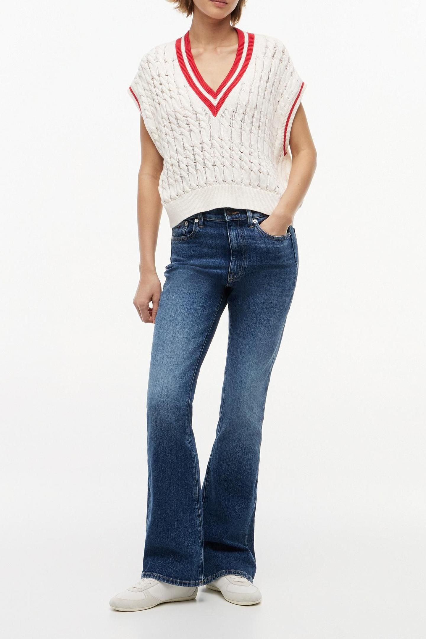 TIPPING V NECK ANCIENT WHITE 3