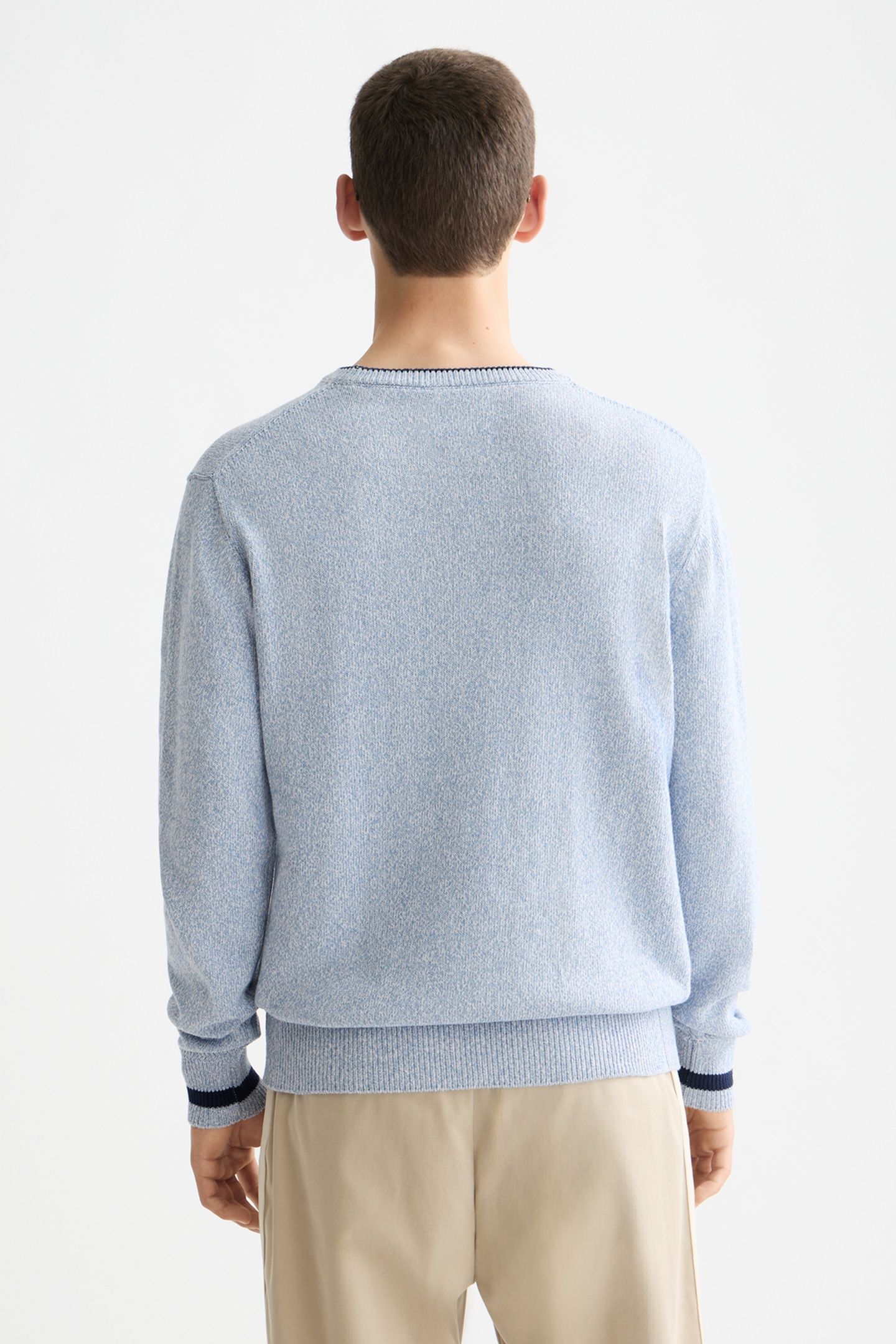 MELANGE REGULAR FIT CREW NECK FADED DENIM MELANGE 3