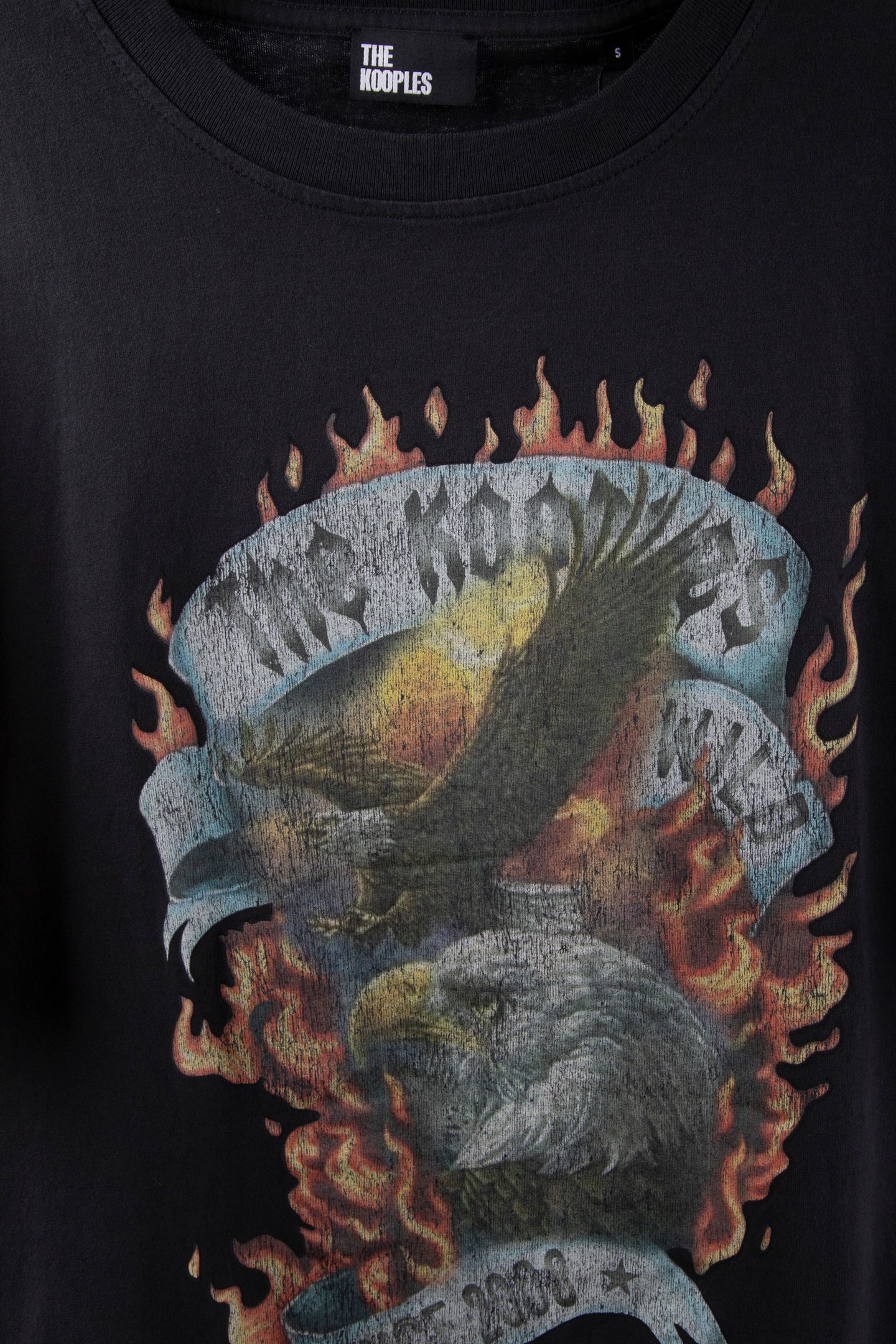 SHORT-SLEEVED T-SHIRT WITH PRINT ON THE FRONT BLACK WASHED 4