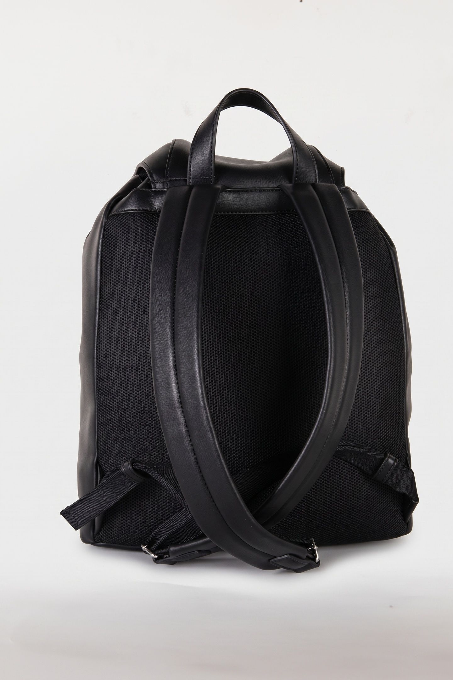 WEBBING STRAP FLAP BAG BLACK/SHINY NICKEL 3
