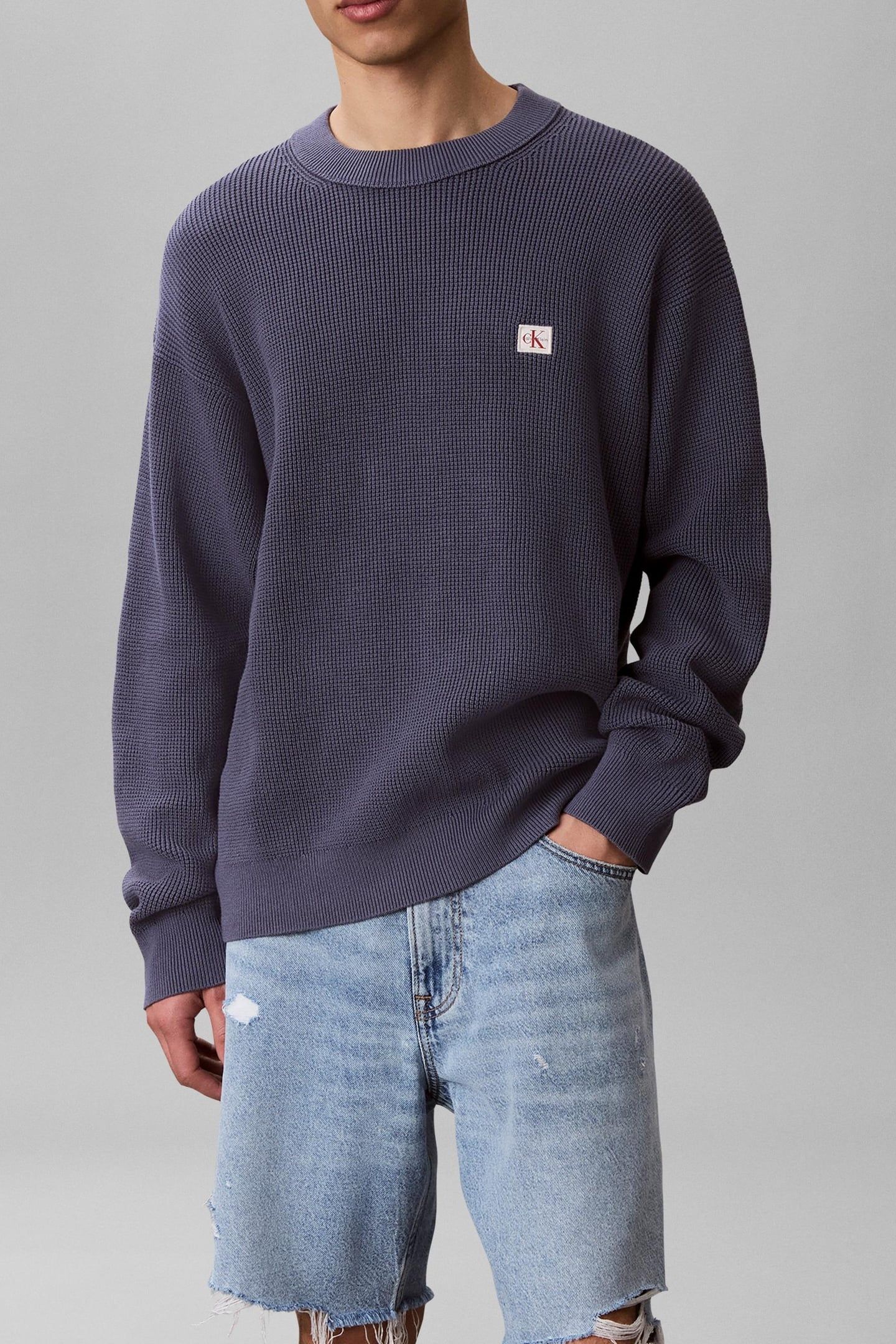 LONG SLEEVE EASY COTTON WAFFLE BLUE NOMAD 1