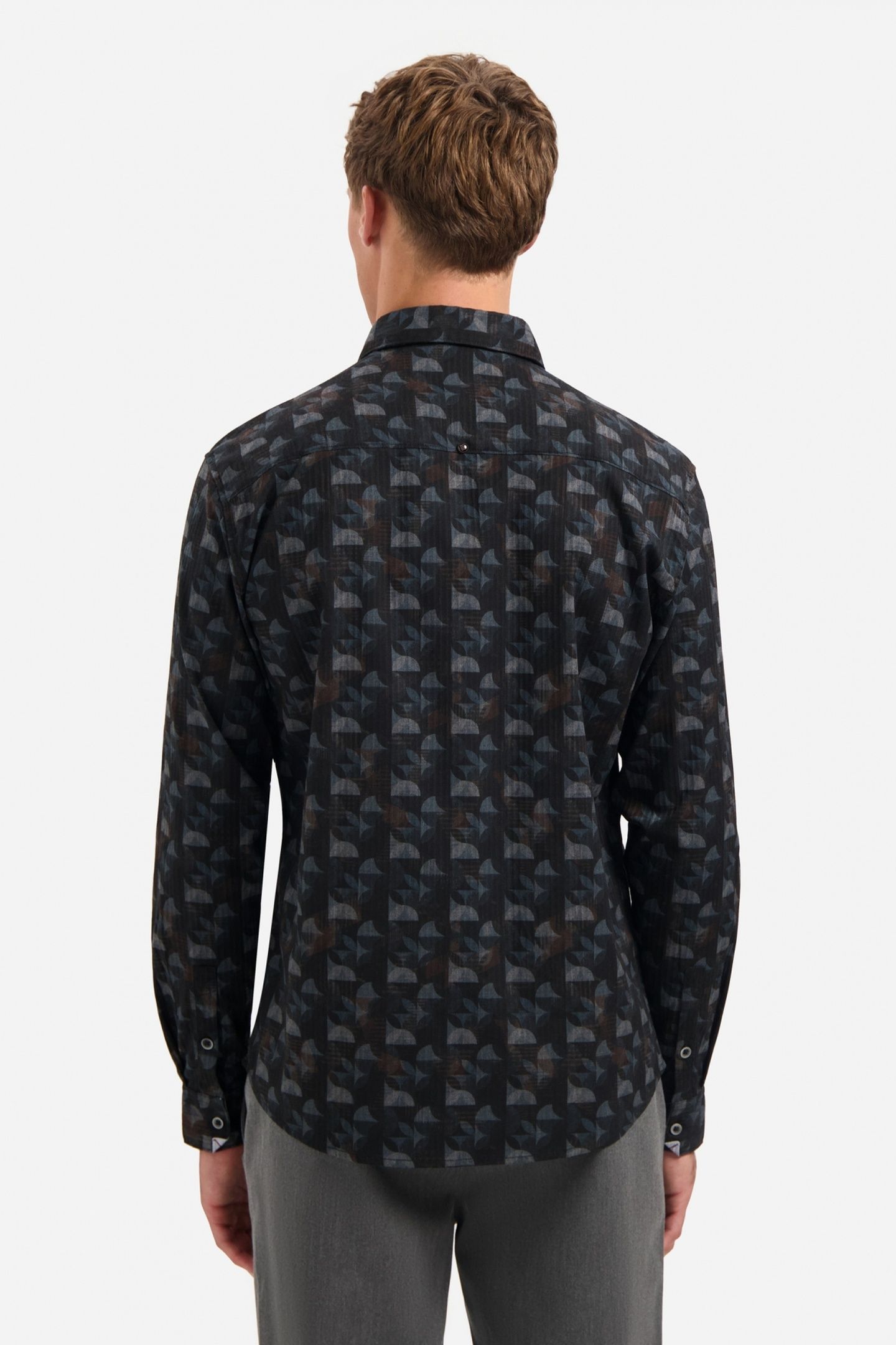 SHIRT ALLOVER PRINTED STRUCTURE STRIPE NIGHT 4