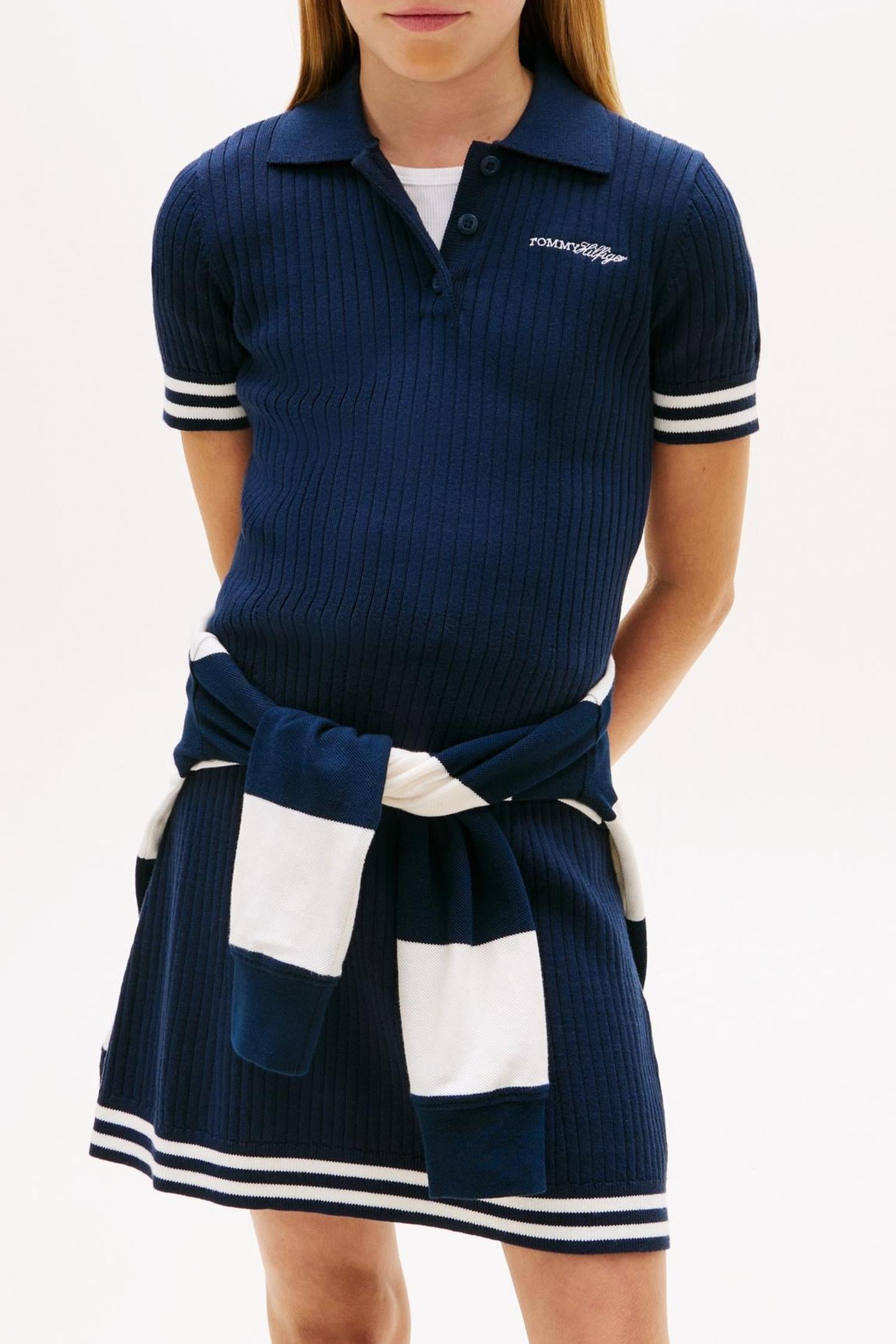 GIRLS SWEATER DRESS SS DARK NIGHT NAVY 3