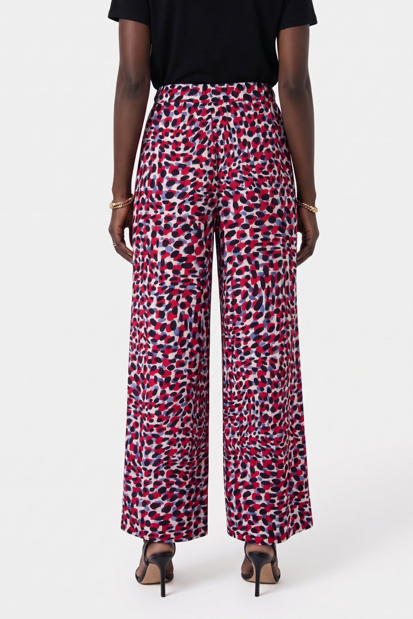 DOT TROUSERS WITH WAISTBAND TIE STRING MULTI COLOR 2