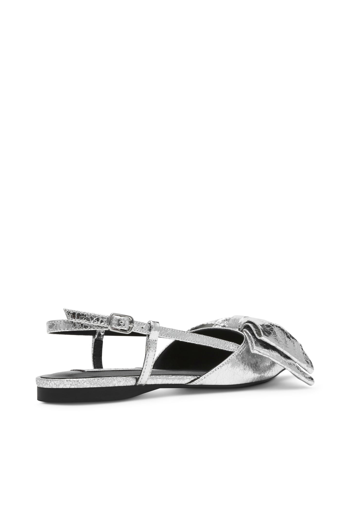 DAZZLED FLAT SHOES SILVER 3