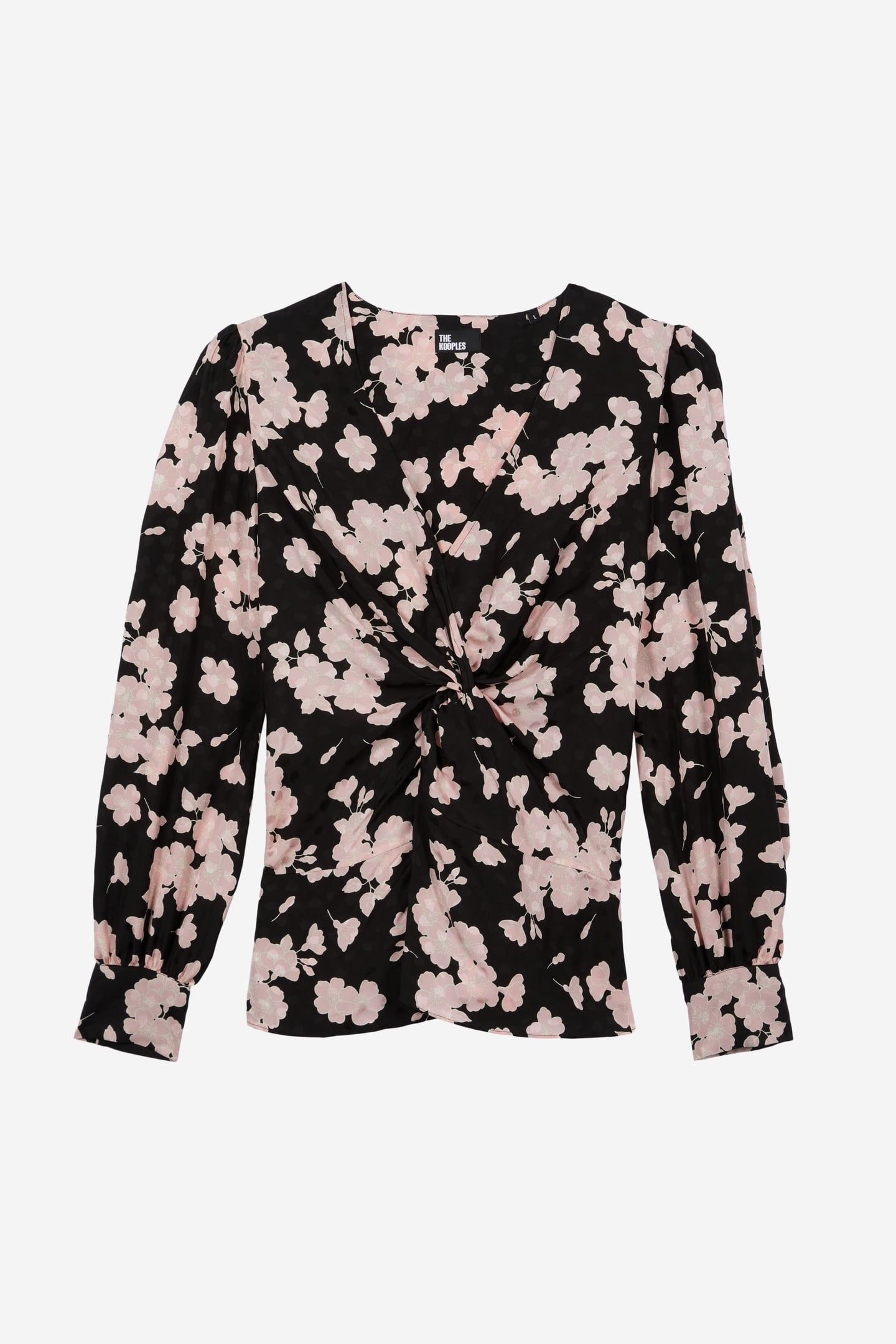 JACQUARD LONG SLEEVE TOP BLACK/PINK 3