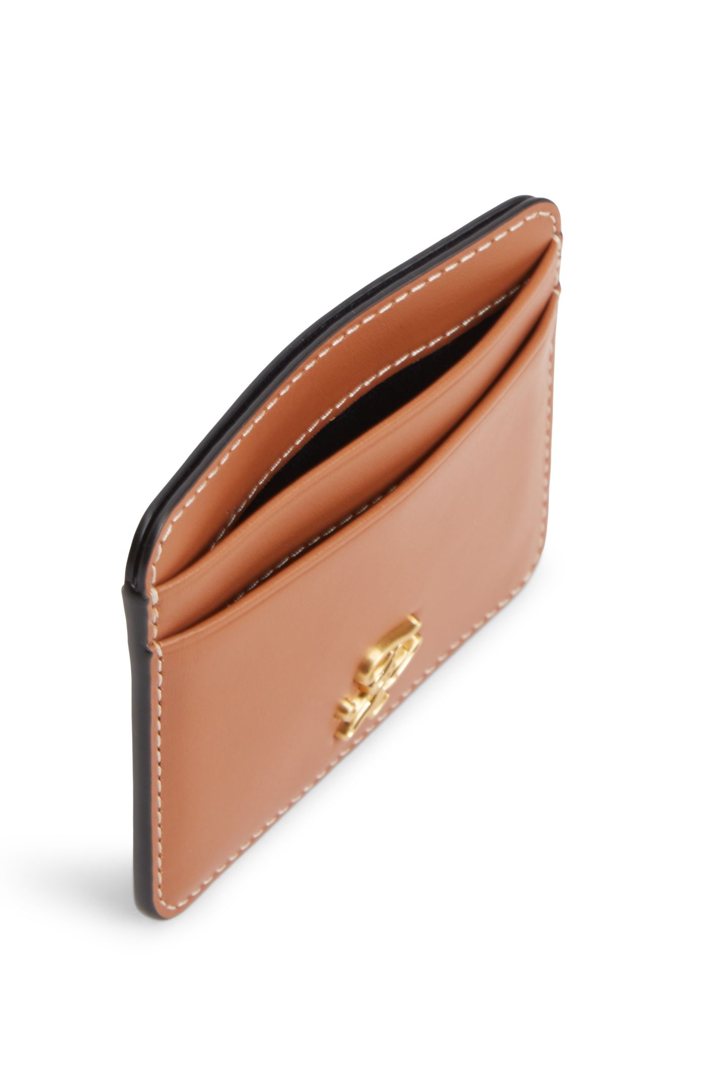 SCRIPT LEATHER CARDHOLDER COGNAC 3