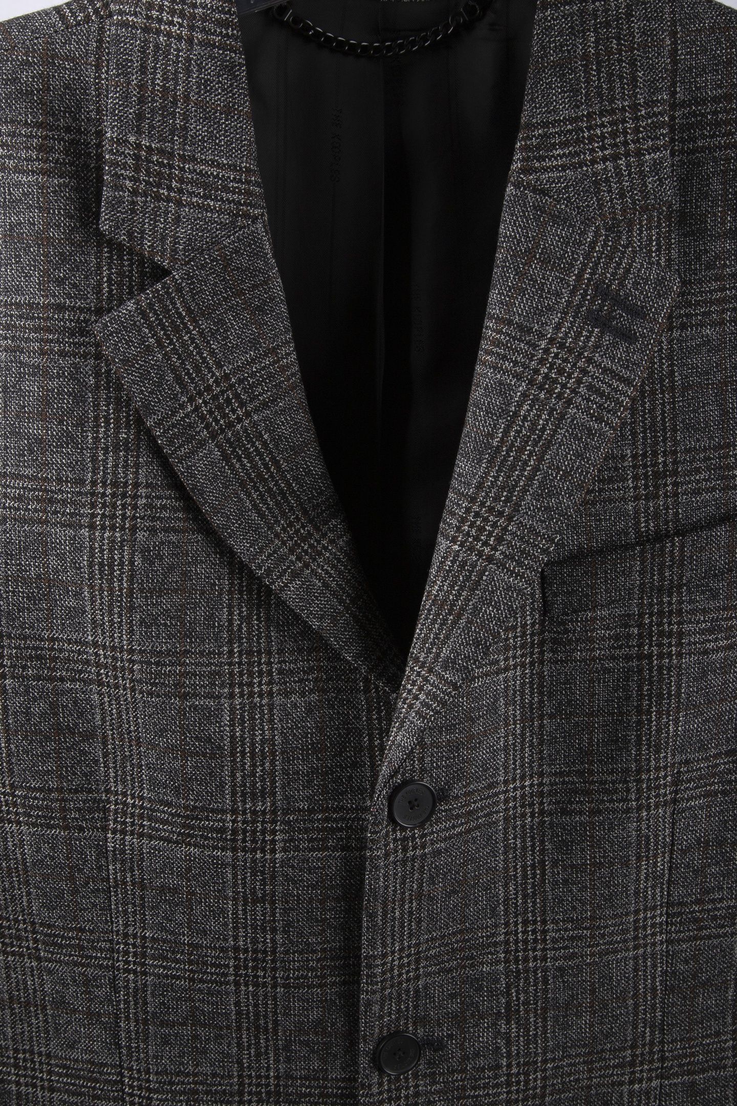 LOOSE-FITTING JACKET W 3 BUTTONS AND 3 POCKETS BROWN / BLACK 9
