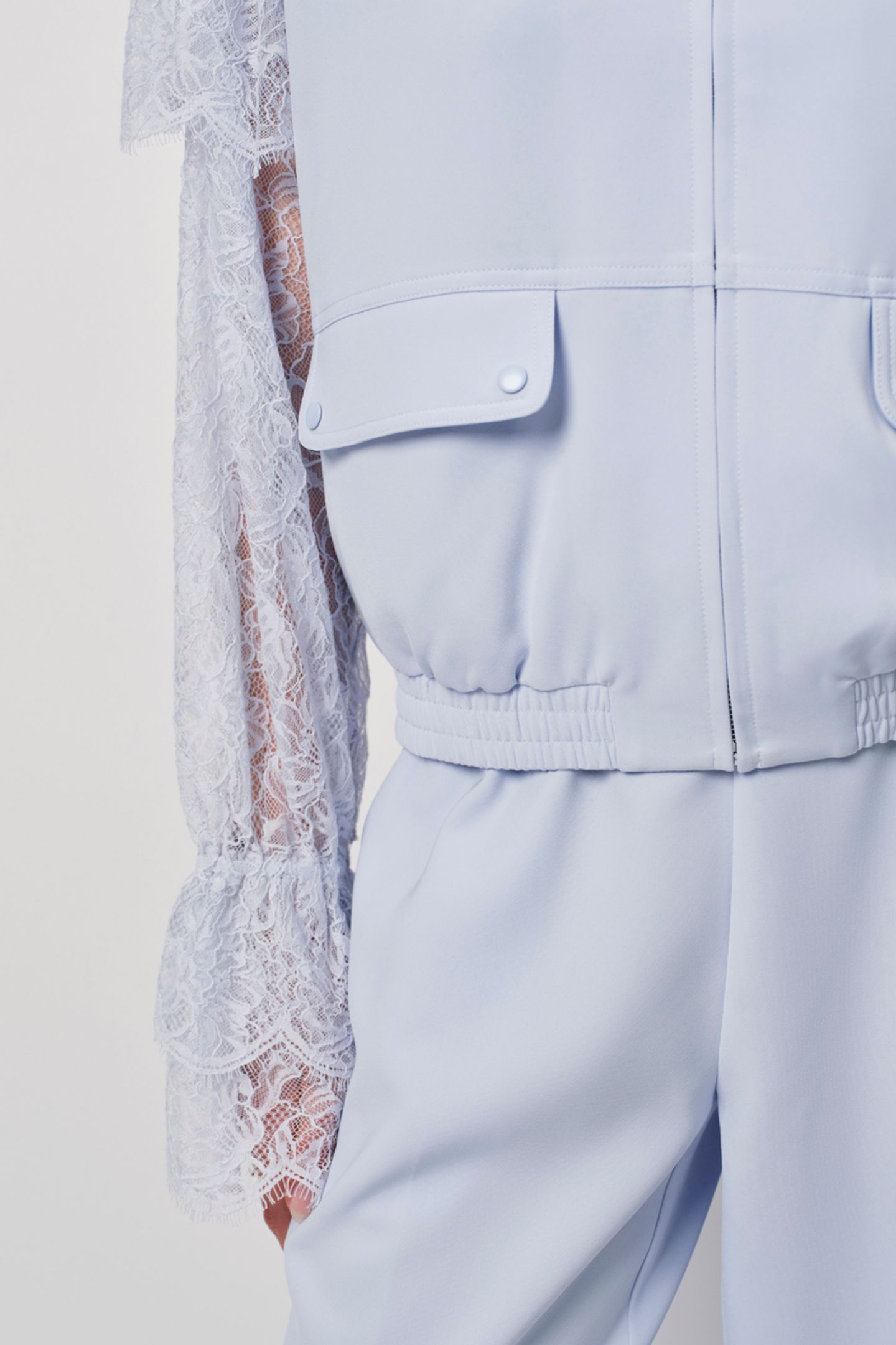 ZILAN BOHO DETAILED LACE TOP CRYSTAL BLUE 7