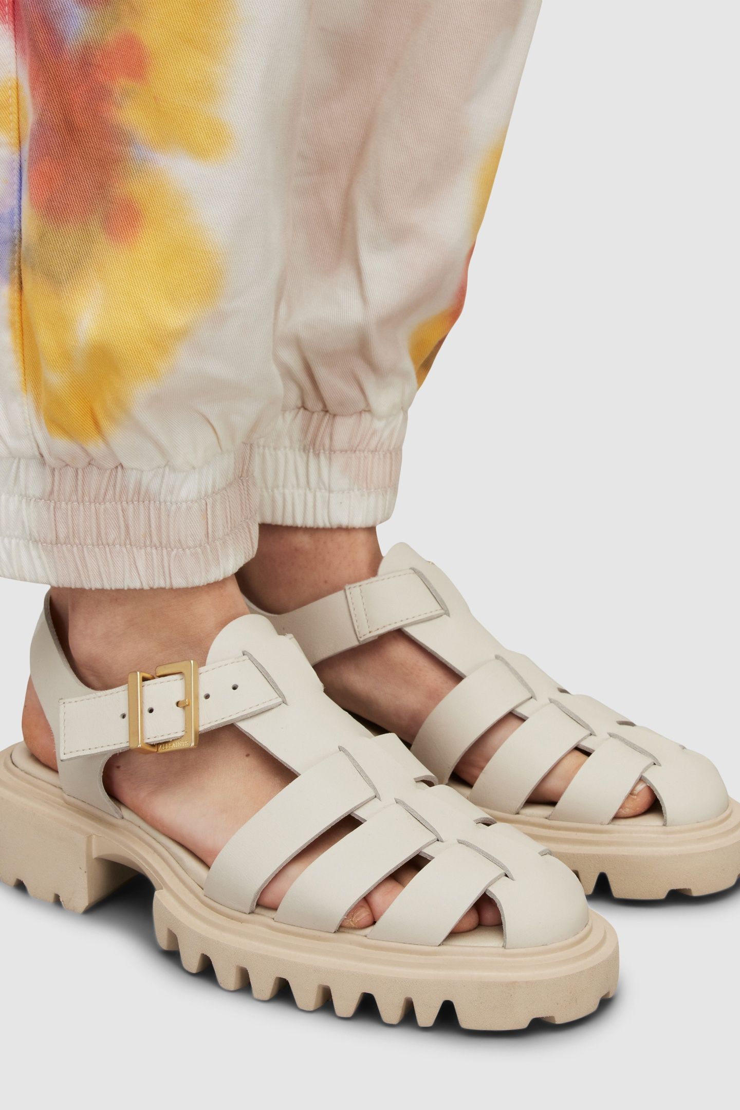 NESSIE SANDAL STONE WHITE 5