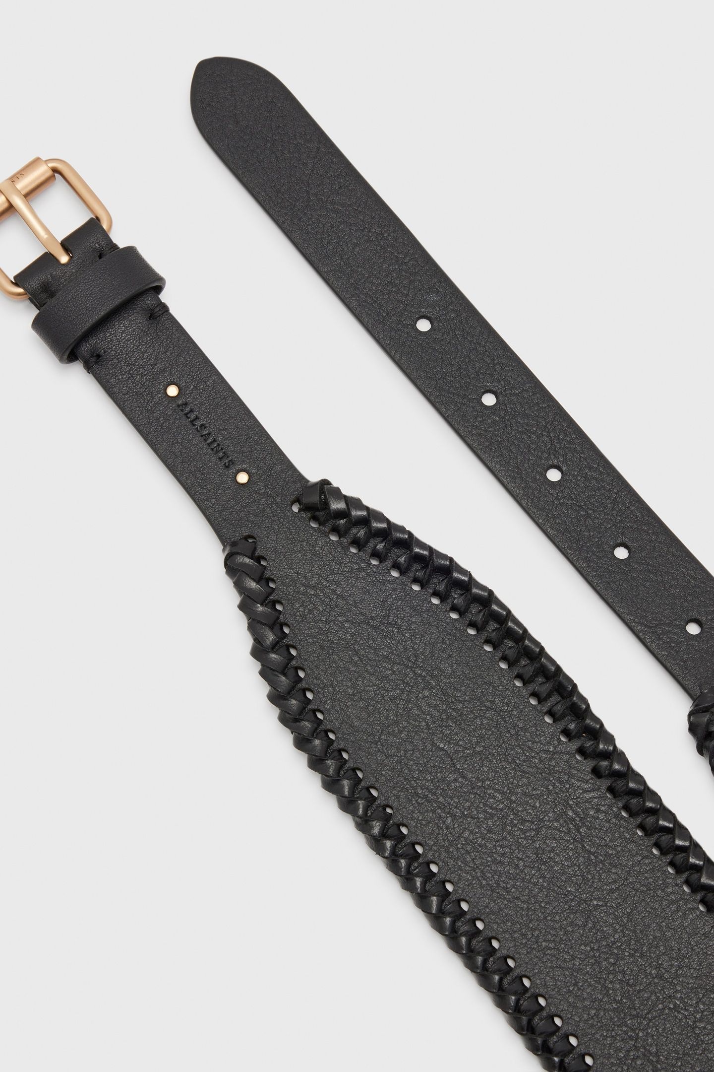 ALBA WOVEN WIDE BELT BLACK/WARM BRASS 4