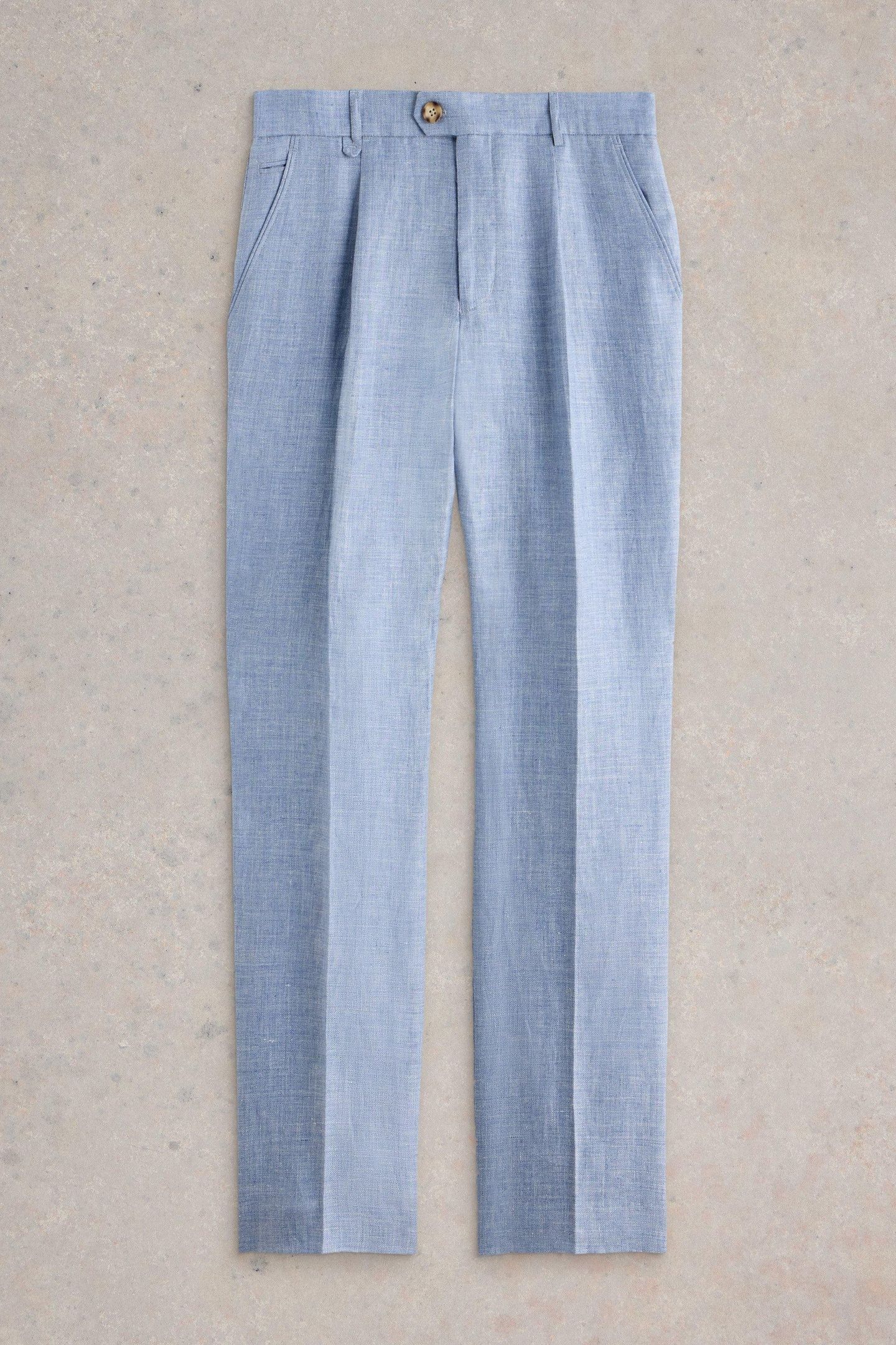 LINEN TROUSER MID BLUE 3